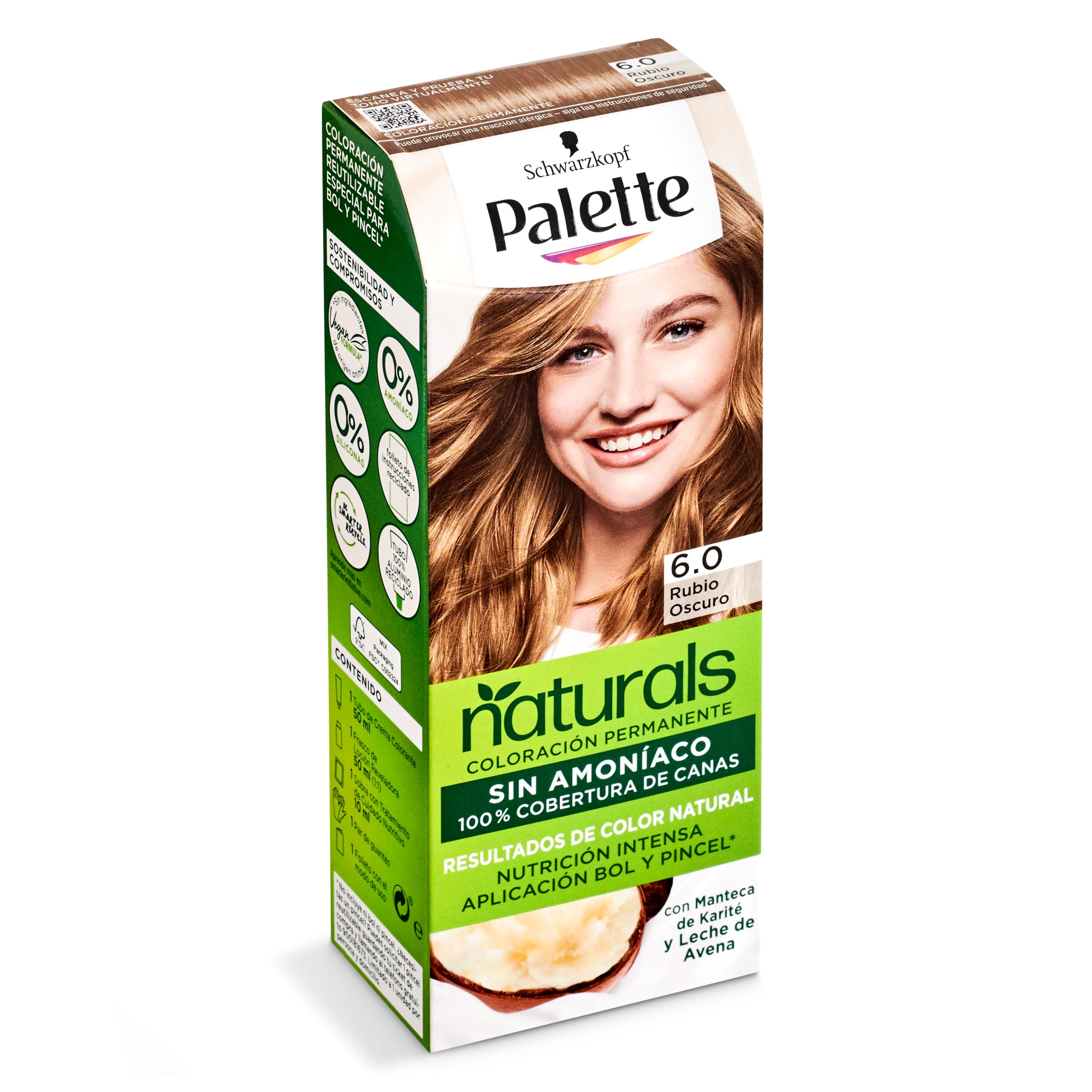 PALETTE Naturals creme tinte Rubio Oscuro Nº 6.0 caja 1 ud