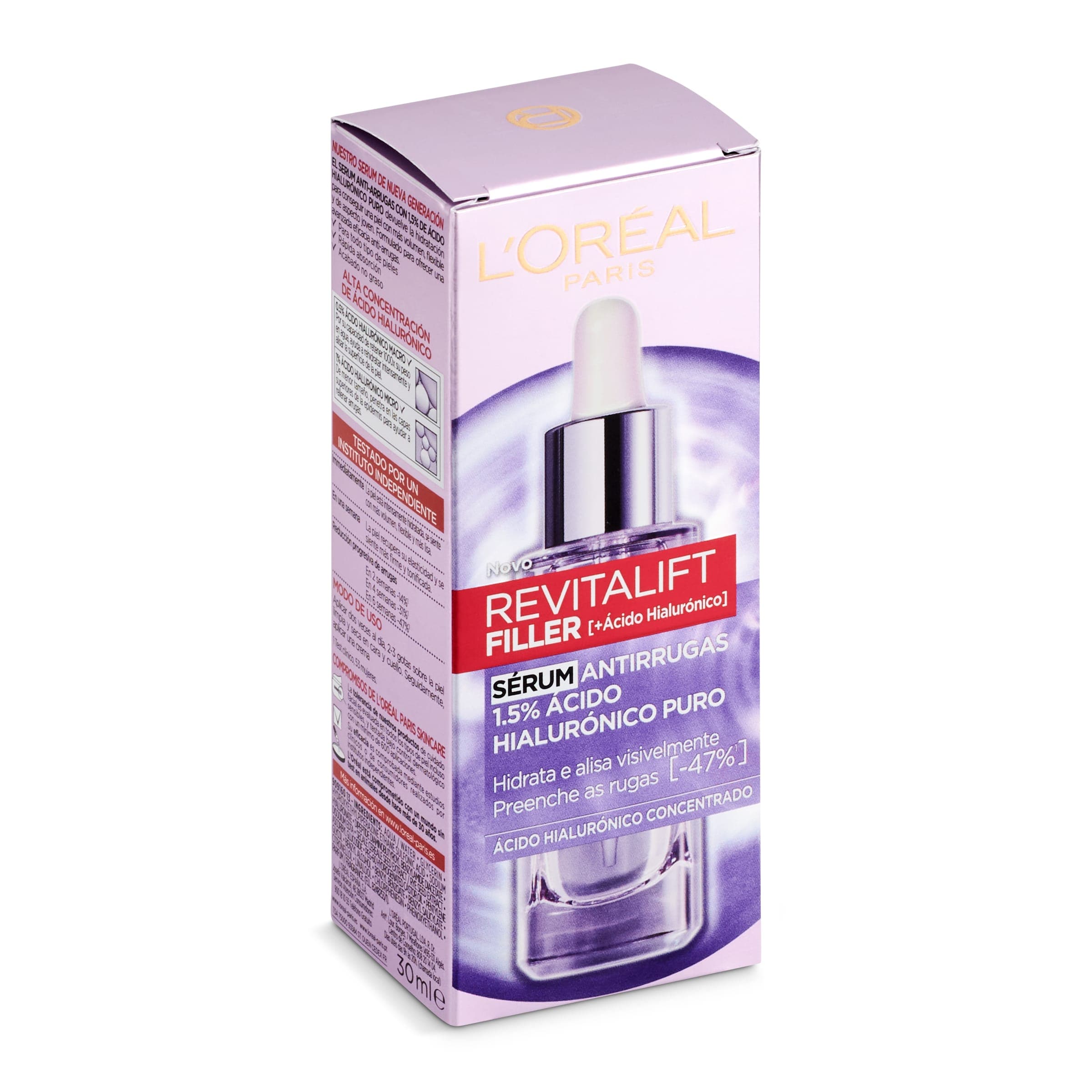 Serum facial con ácido hialurónico L'Oréal bote 30 ml - Supermercados DIA