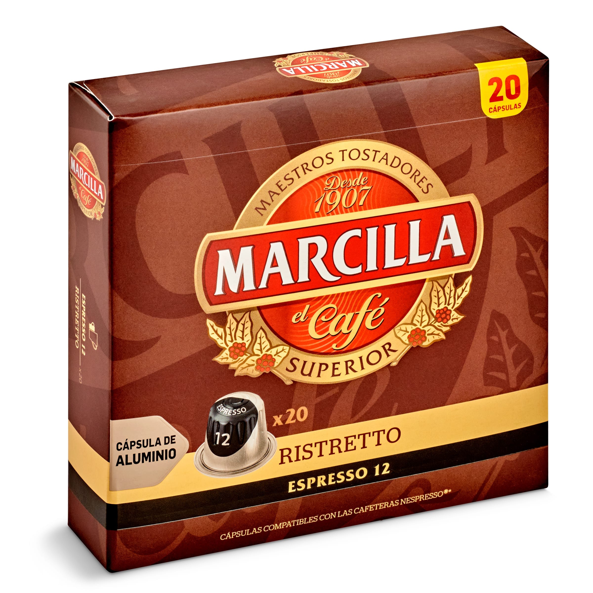 Café en cápsulas espresso ristretto MARCILLA CAJA 20 UD - Supermercados DIA