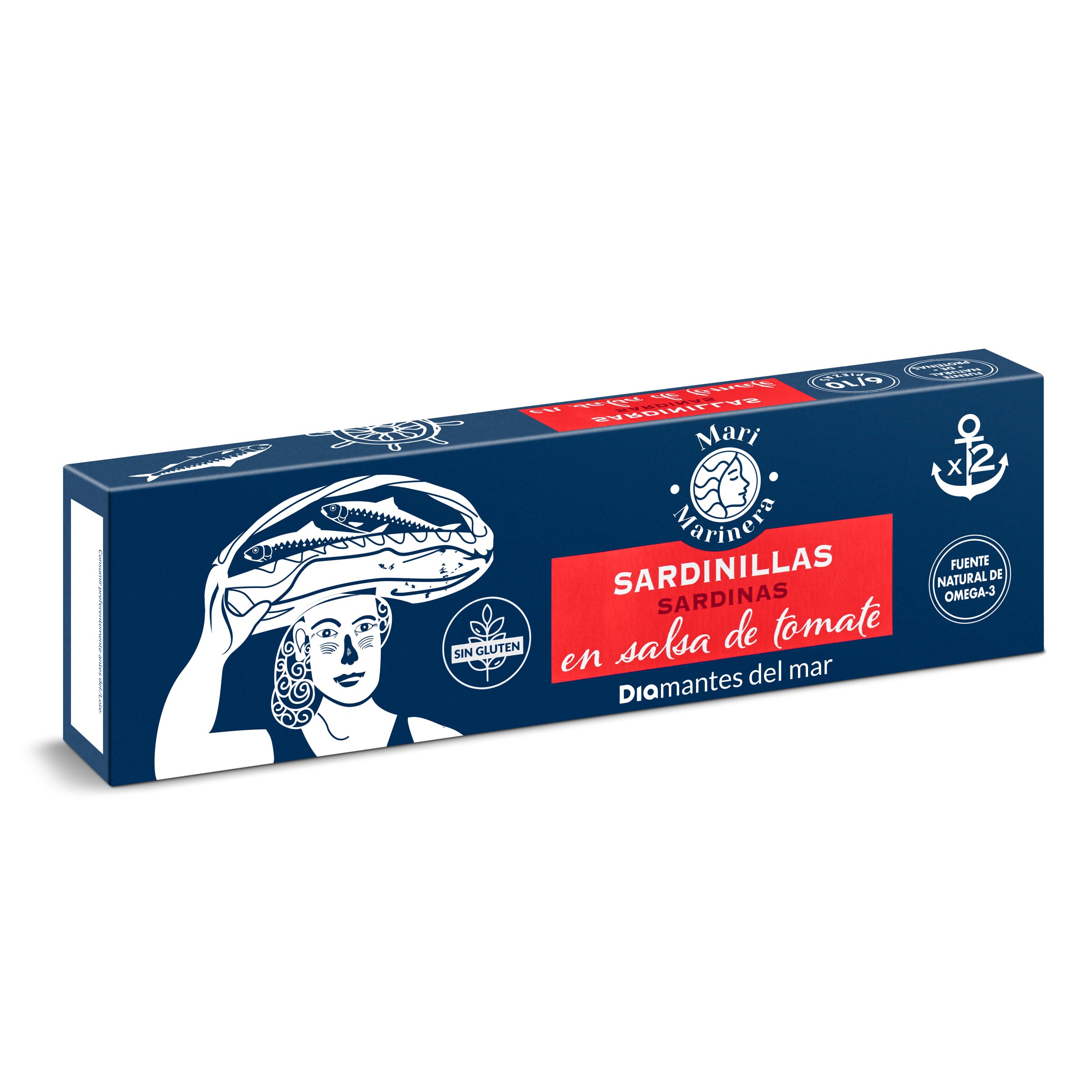 DIA MARI MARINERA sardinilla en salsa de tomate pack 2 latas 62g