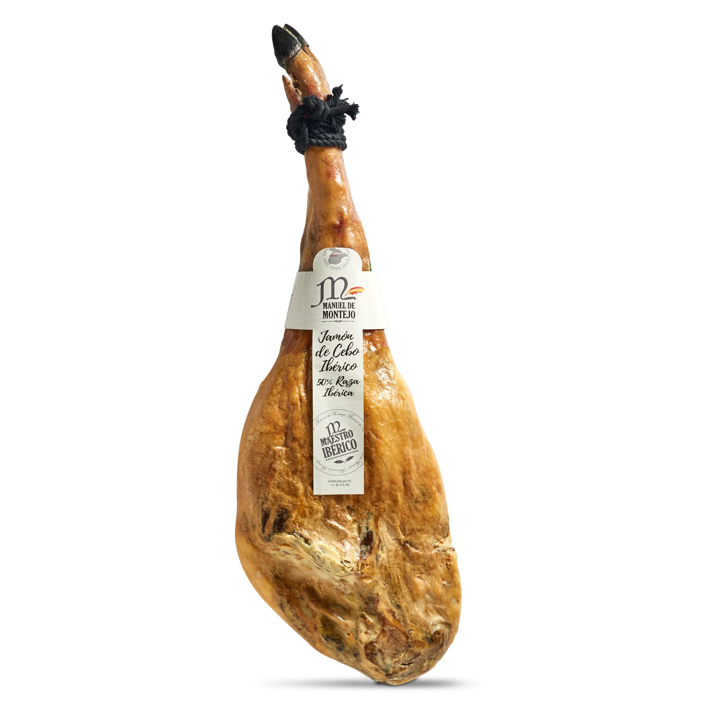 MANUEL DE MONTEJO jamón de cebo Ibérico 50% pieza (peso aprox. 8 Kg)