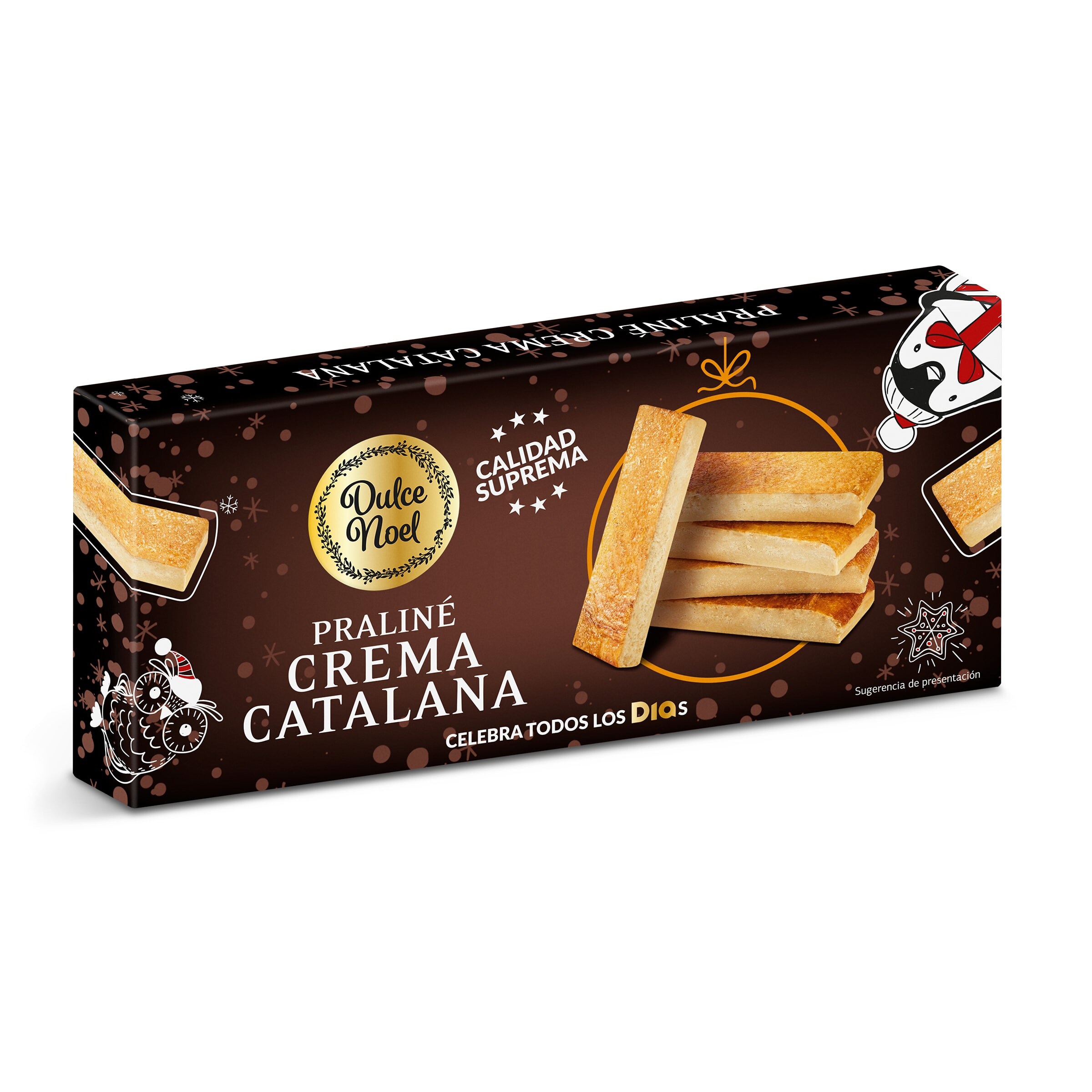 DIA DULCE NOEL turrón praliné de crema catalana estuche 150 gr