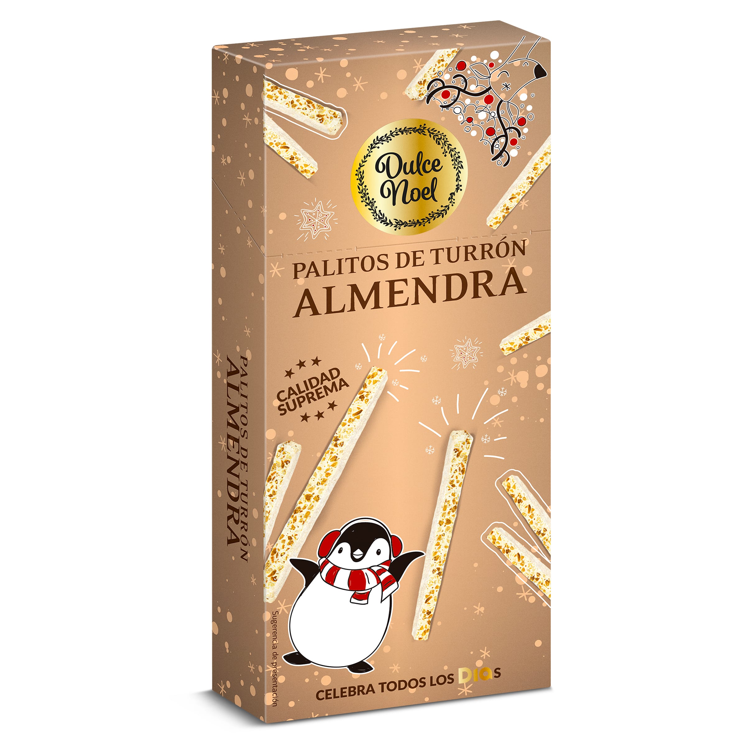 Palitos de turrón almendra Dulce Noel caja 140 g