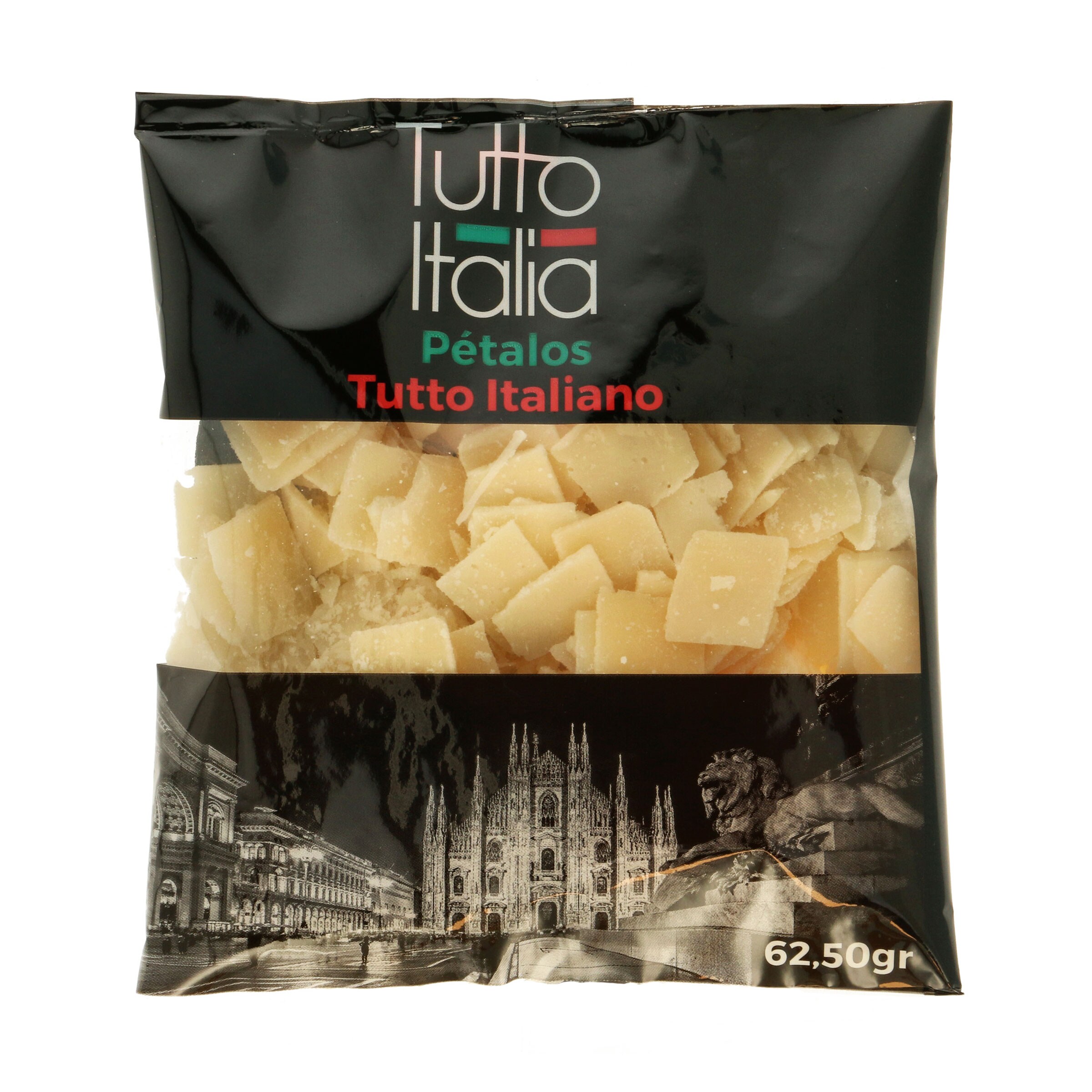 TUTTO ITALIA pétalos de queso duro italiano envase 62,5 gr