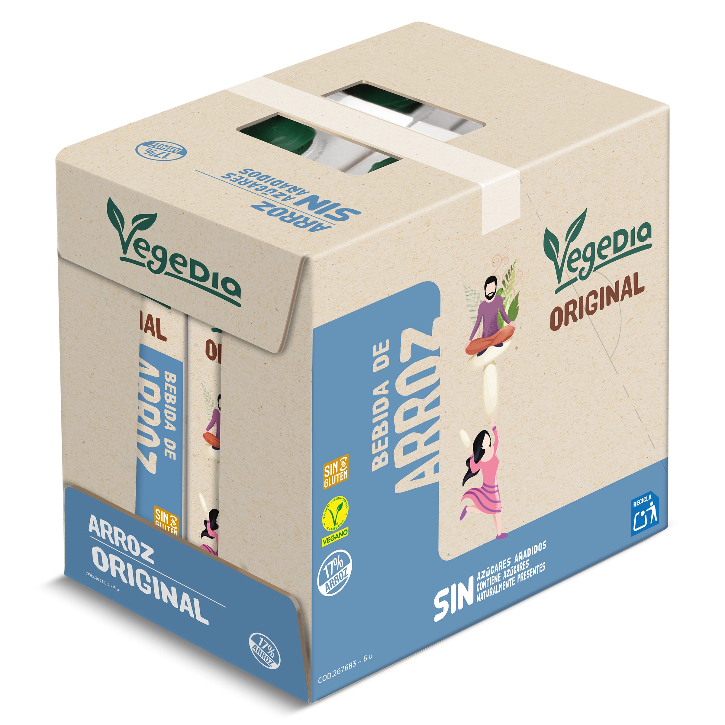 Bebida de arroz Dia Vegedia pack 6 x 1 L