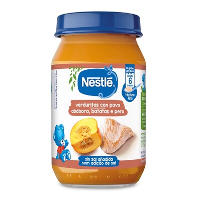 Puré de verduritas con pavo Nestlé frasco 190 g-0 Puré de verduritas con pavo Nestlé frasco 190 g-0