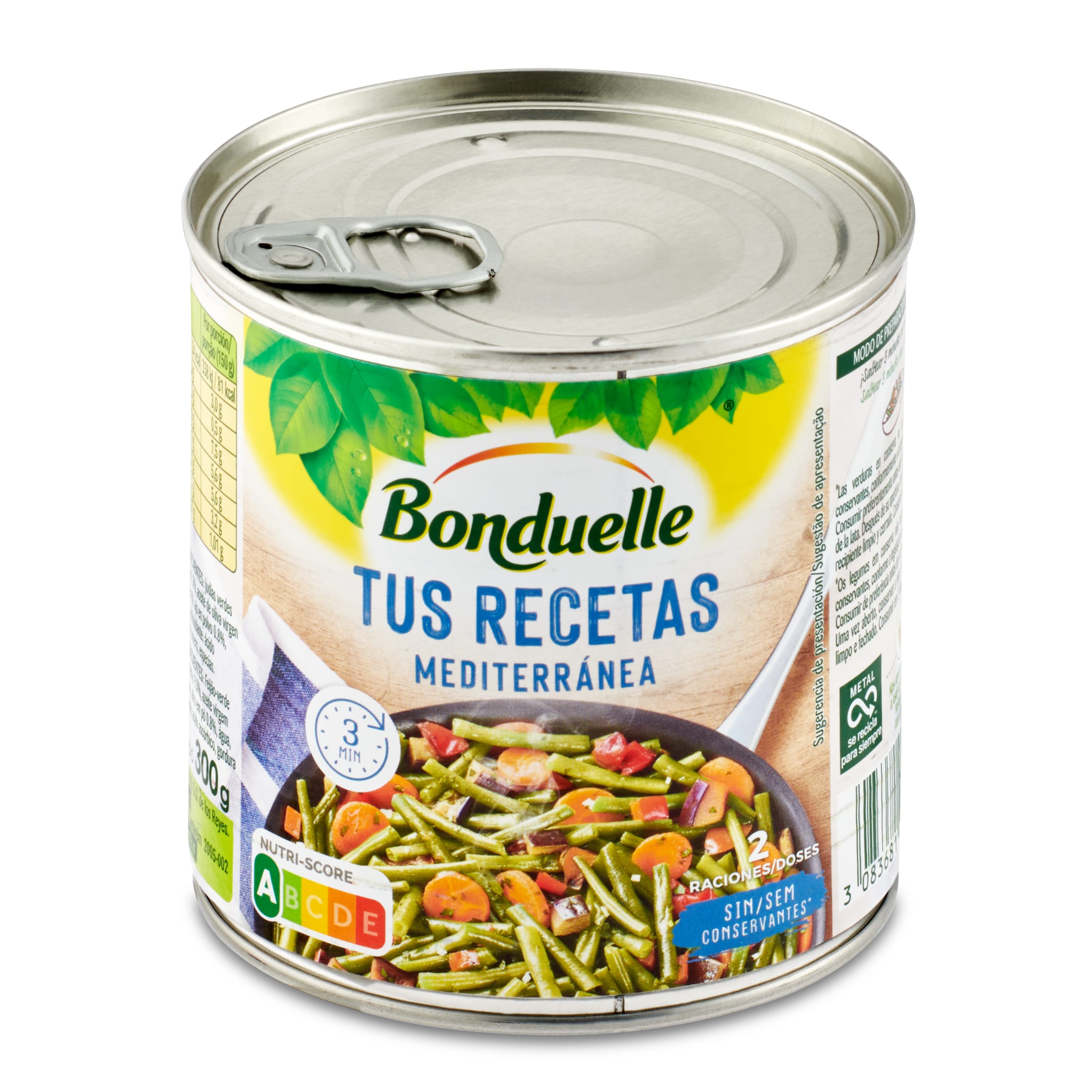 BONDUELLE tus recetas mediterránea lata 300 gr