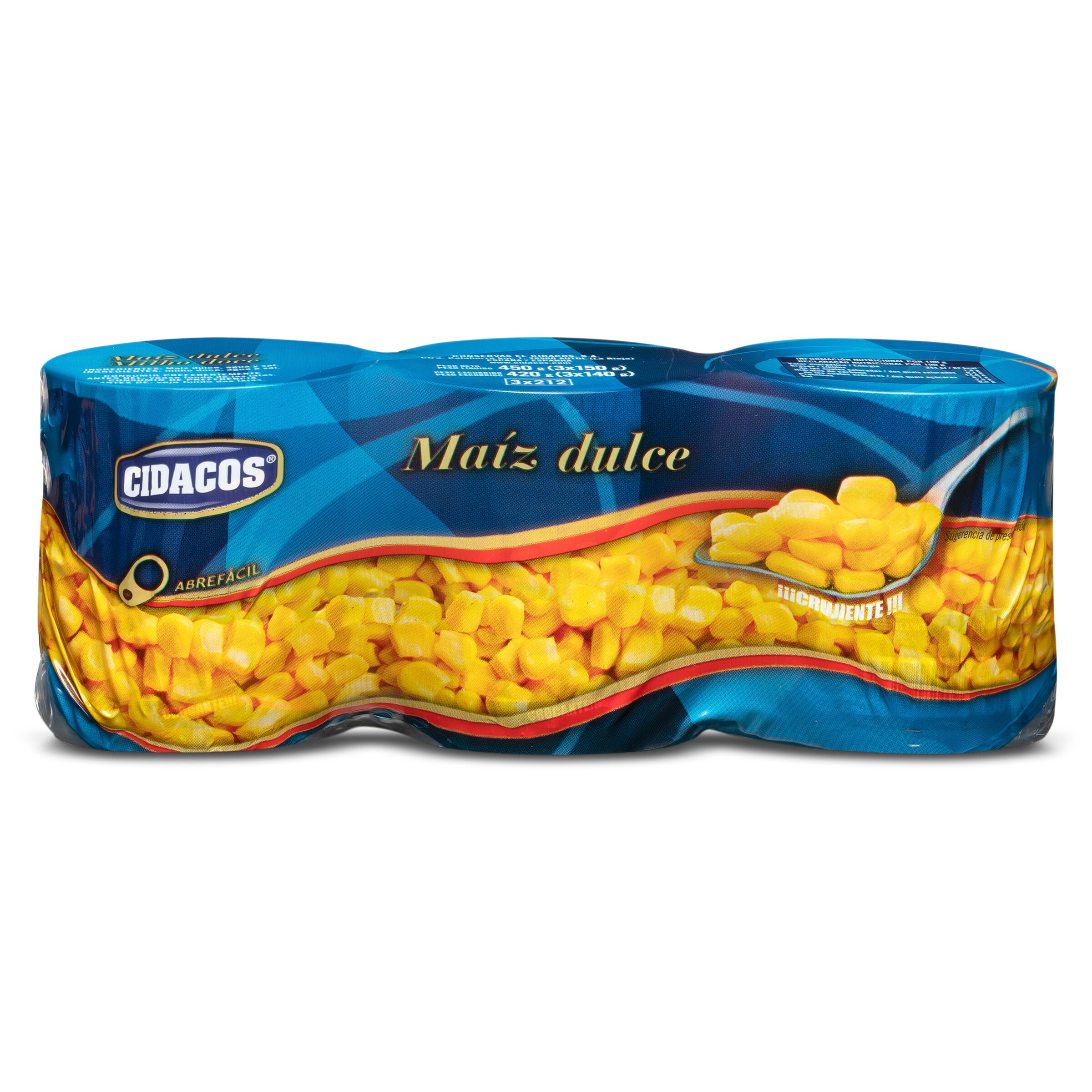CIDACOS maíz dulce pack 3 latas 140 gr