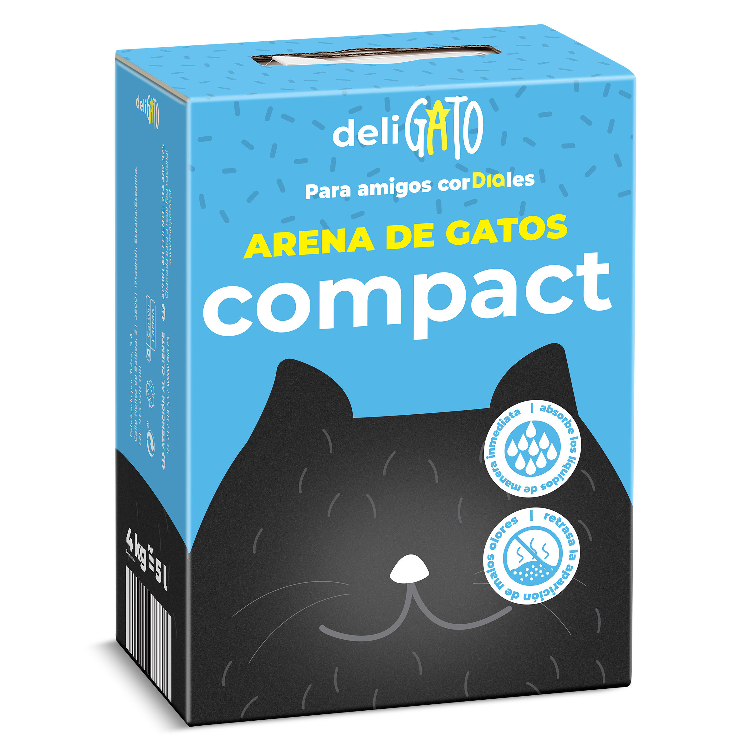 Arena para gatos compacta Deligato caja 4 kg - Supermercados DIA