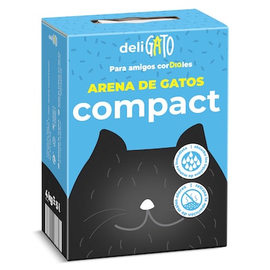 Arena para gatos compacta Deligato caja 4 Kg - Supermercados DIA