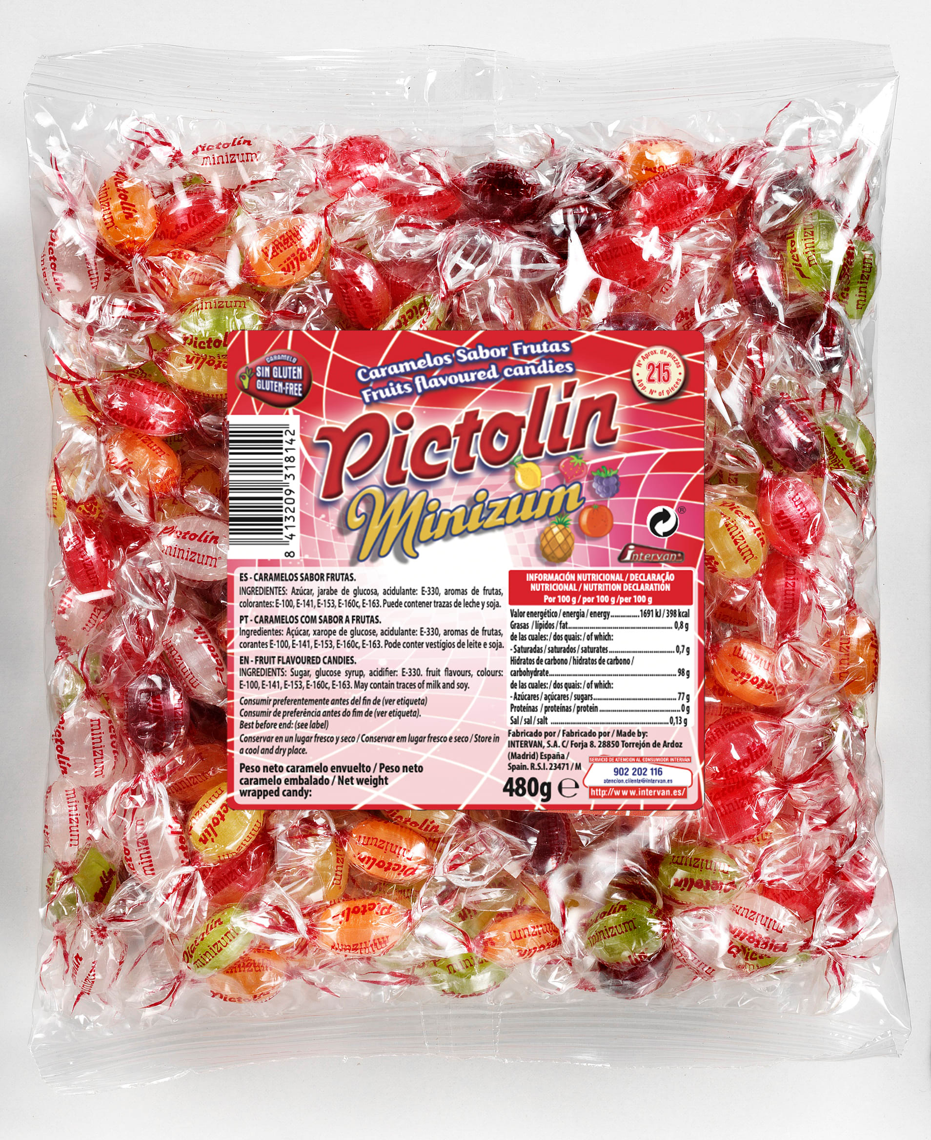 PICTOLIN caramelos surtido bolsa 500 gr