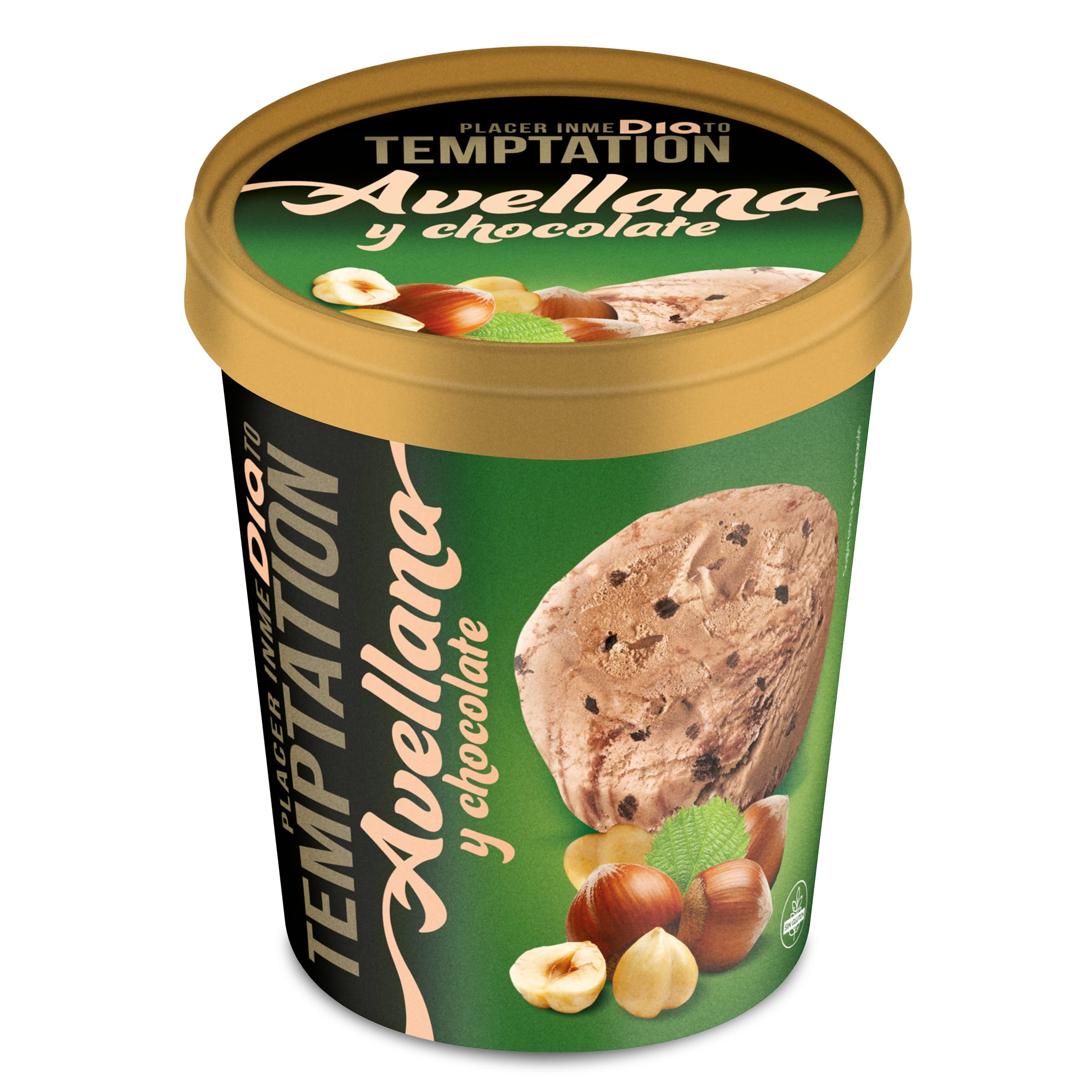 DIA TEMPTATION helado de avellana y chocolate tarrina 350 gr