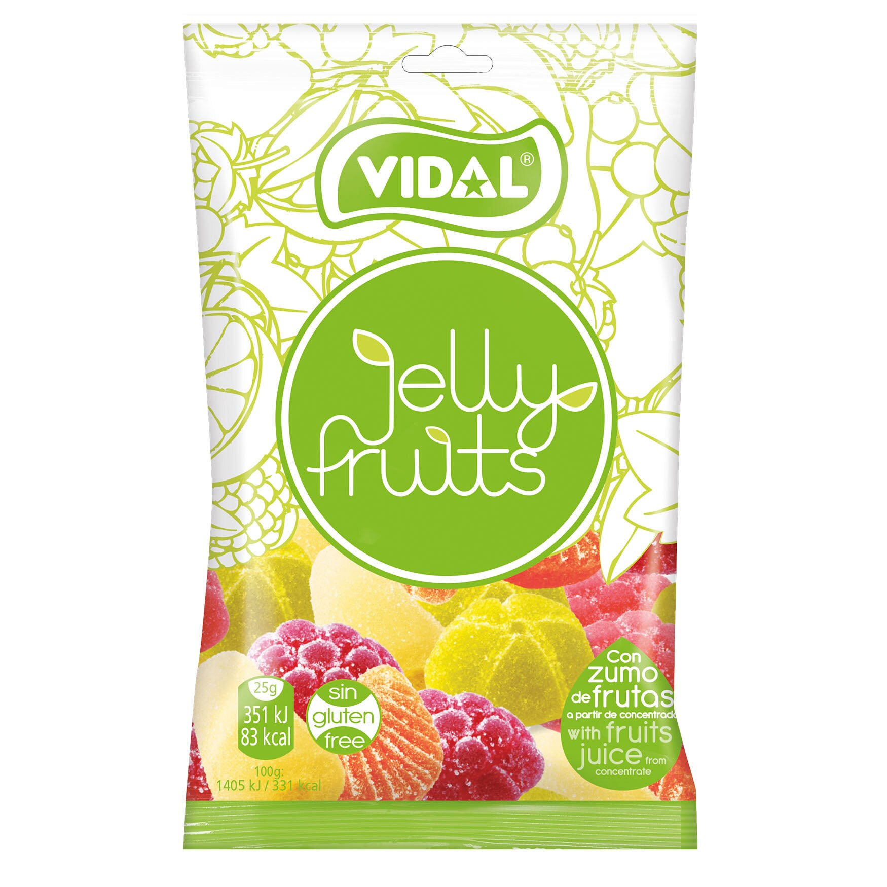 VIDAL gominolas jelly fruits bolsa 100 gr