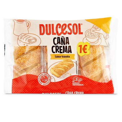 Cañas rellenas de crema Dulcesol bolsa 150 g-0 Cañas rellenas de crema Dulcesol bolsa 150 g-0