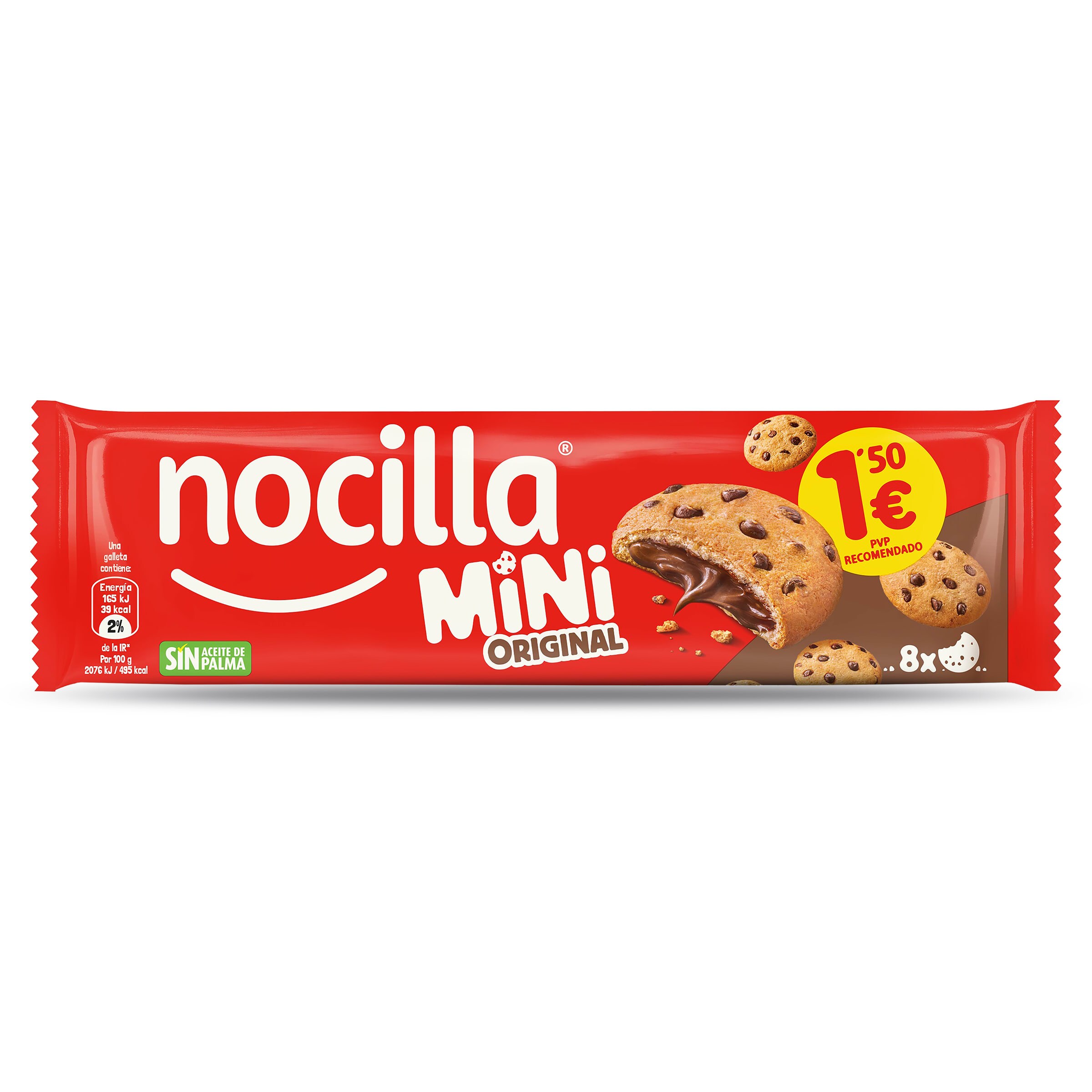 NOCILLA mini cookies chocolate paquete 8 uds 64 gr