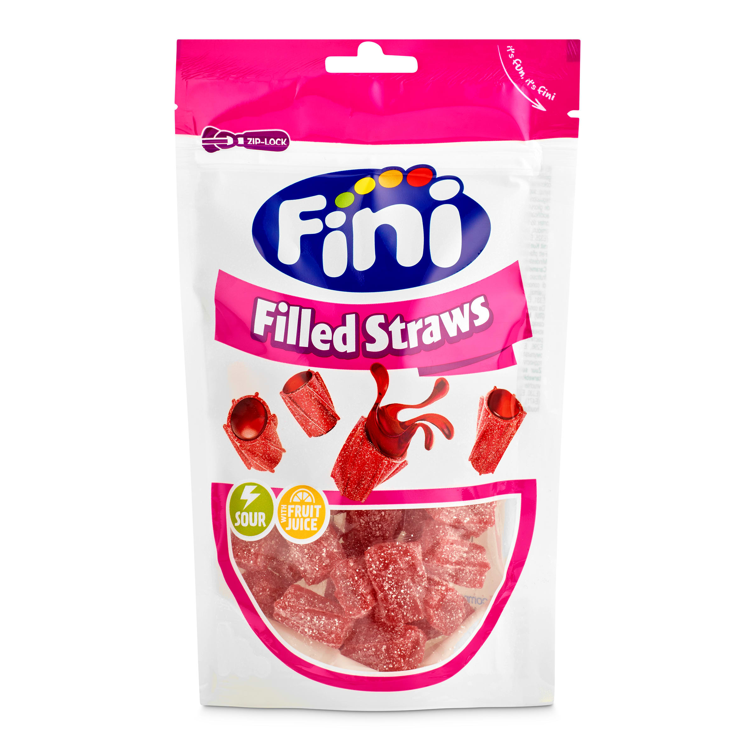 FINI golosinas torcidas rellenas pica pica bolsa 180 gr