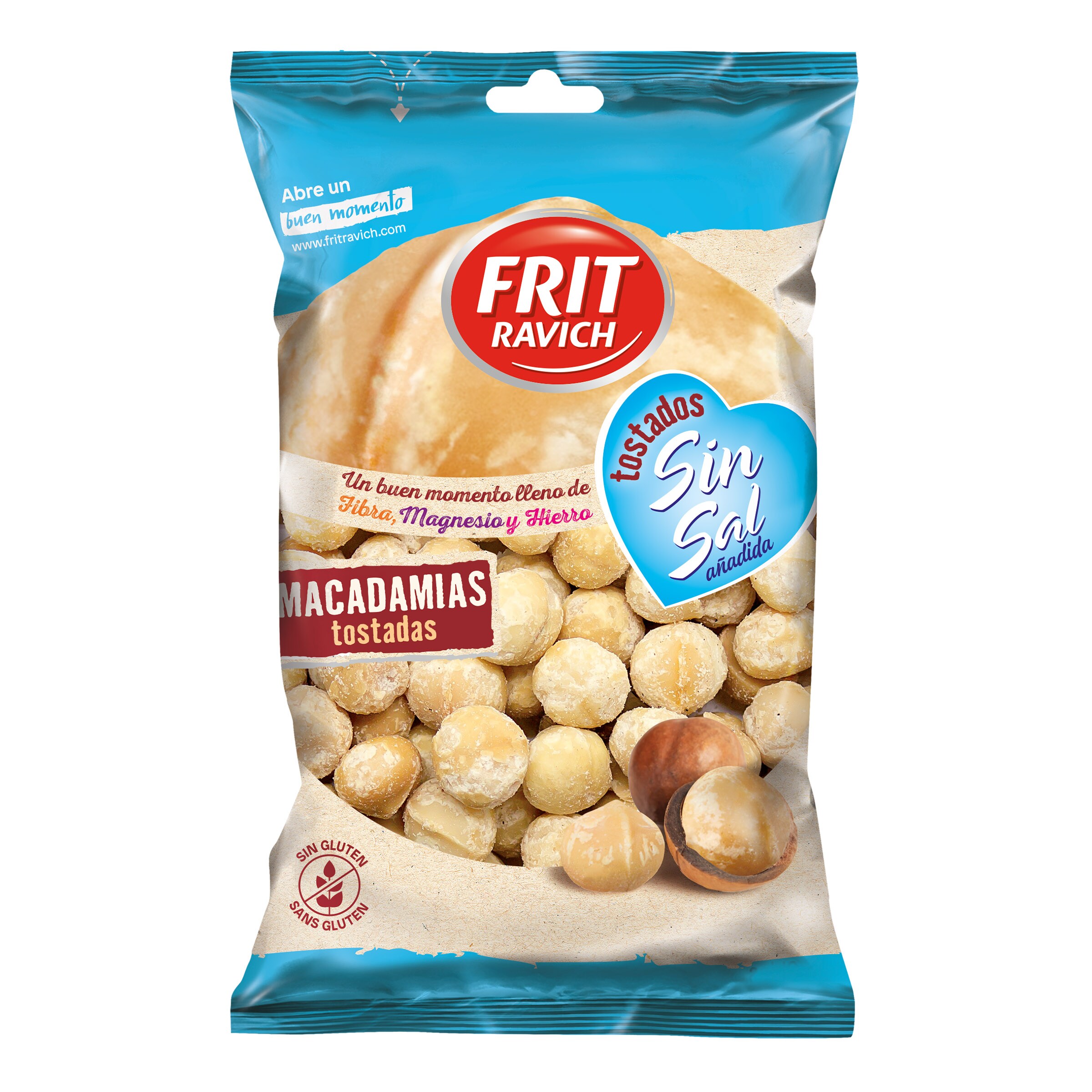 FRIT RAVICH nuez de macadamia sin sal bolsa 90 gr