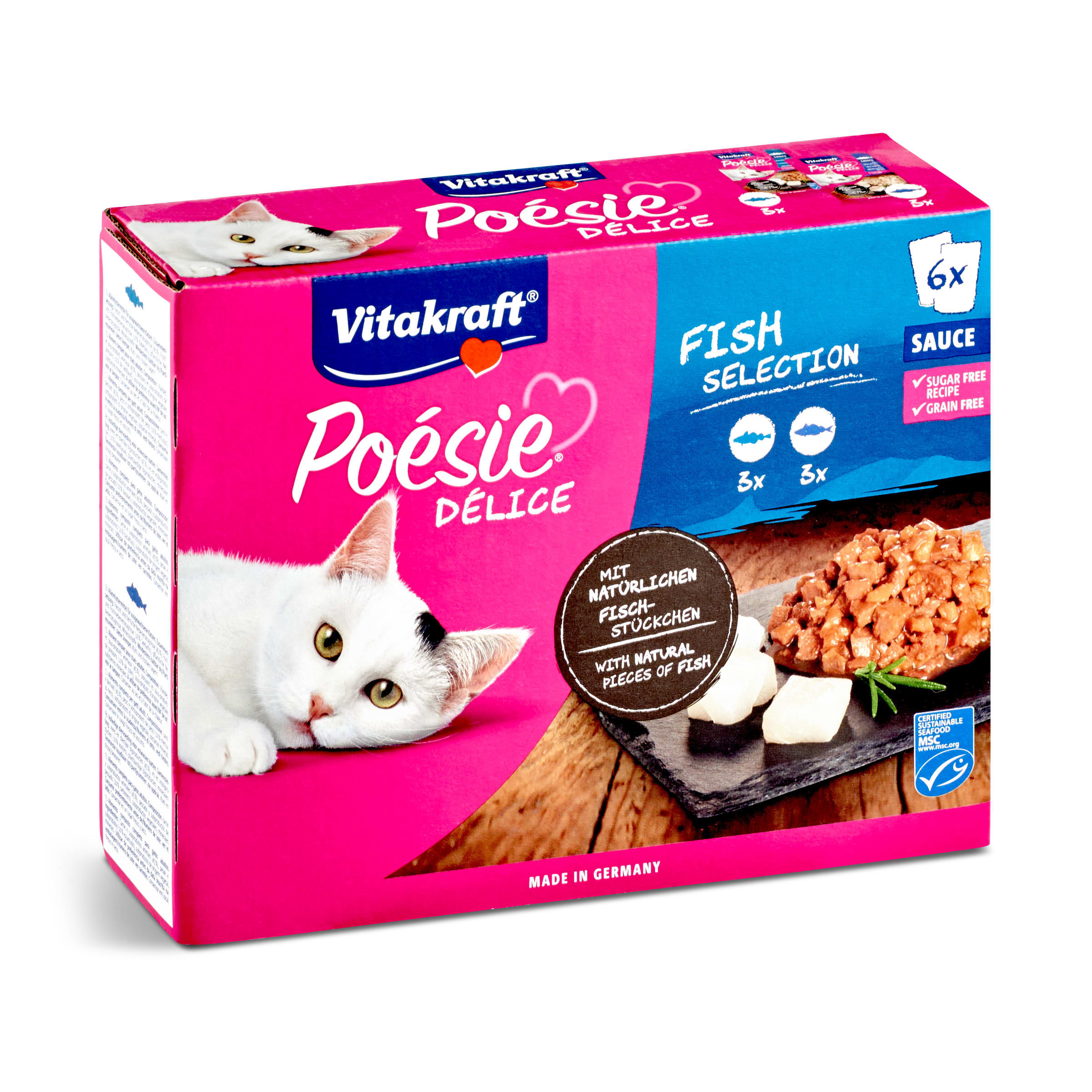 VITAKRAFT alimento para gatos con pescado caja 6 x 85 gr