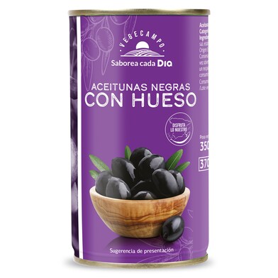 Aceitunas negras con hueso Dia Vegecampo 185 g-0 Aceitunas negras con hueso Dia Vegecampo 185 g-0