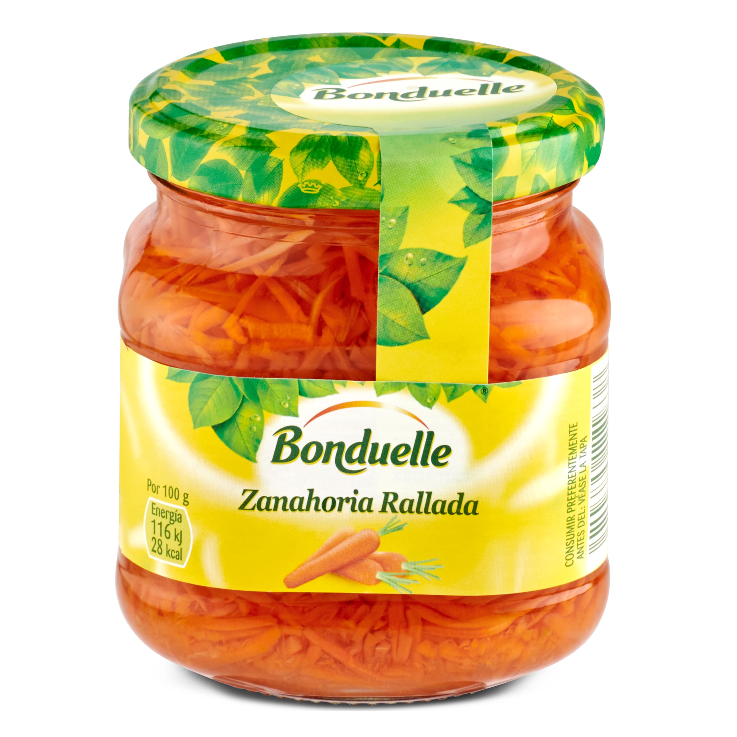 BONDUELLE zanahoria rallada frasco 110 gr