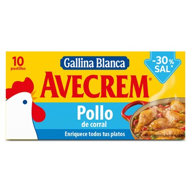 Caldo de pollo 100% natural Gallina Blanca Avecrem caja 10 unidades-0