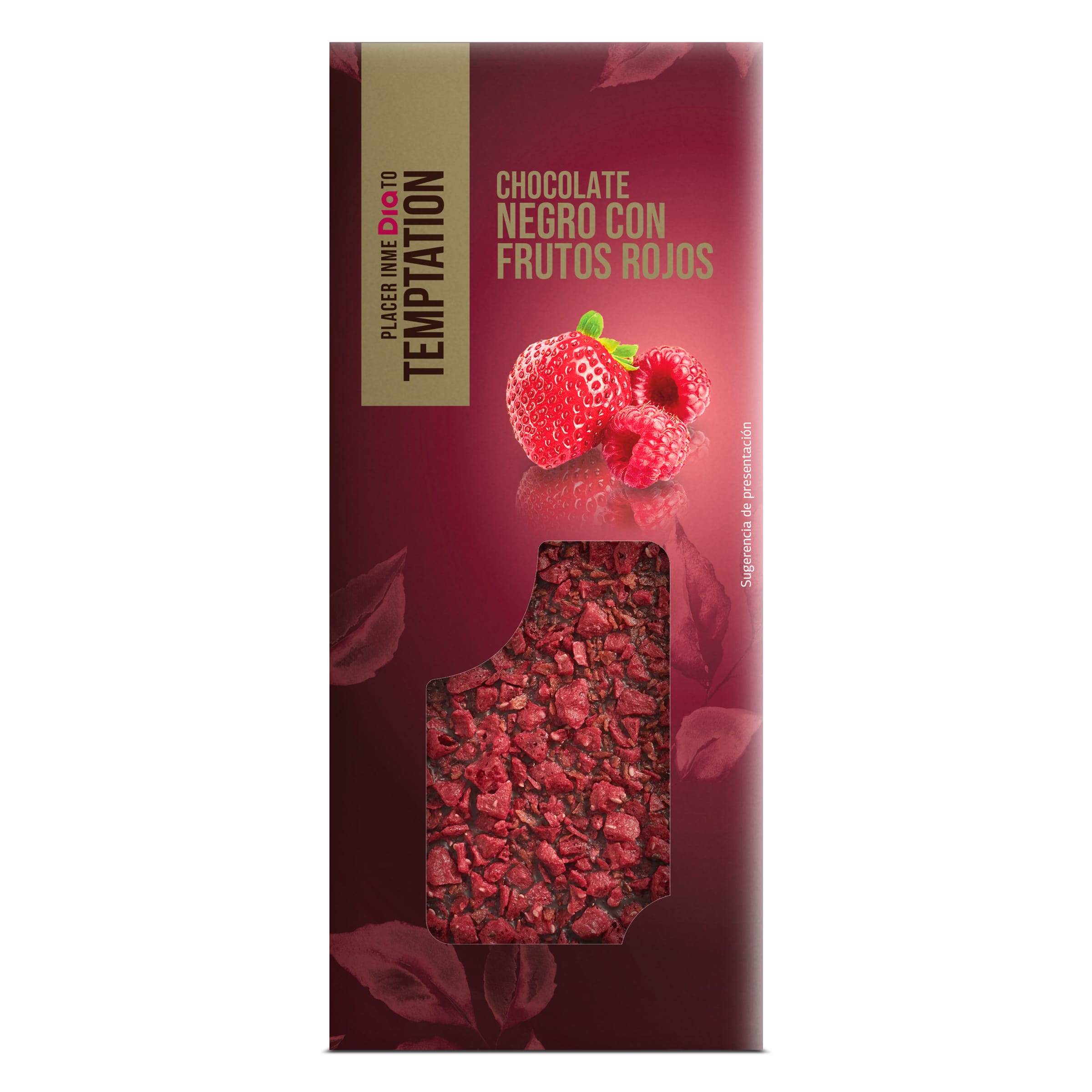DIA TEMPTATION chocolate negro con frutos rojos tableta 120 gr