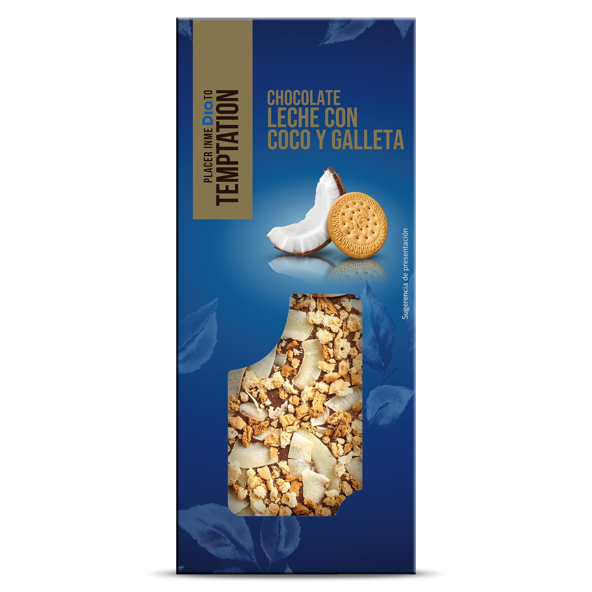 DIA TEMPTATION chocolate con leche con coco y galleta tableta 120 gr