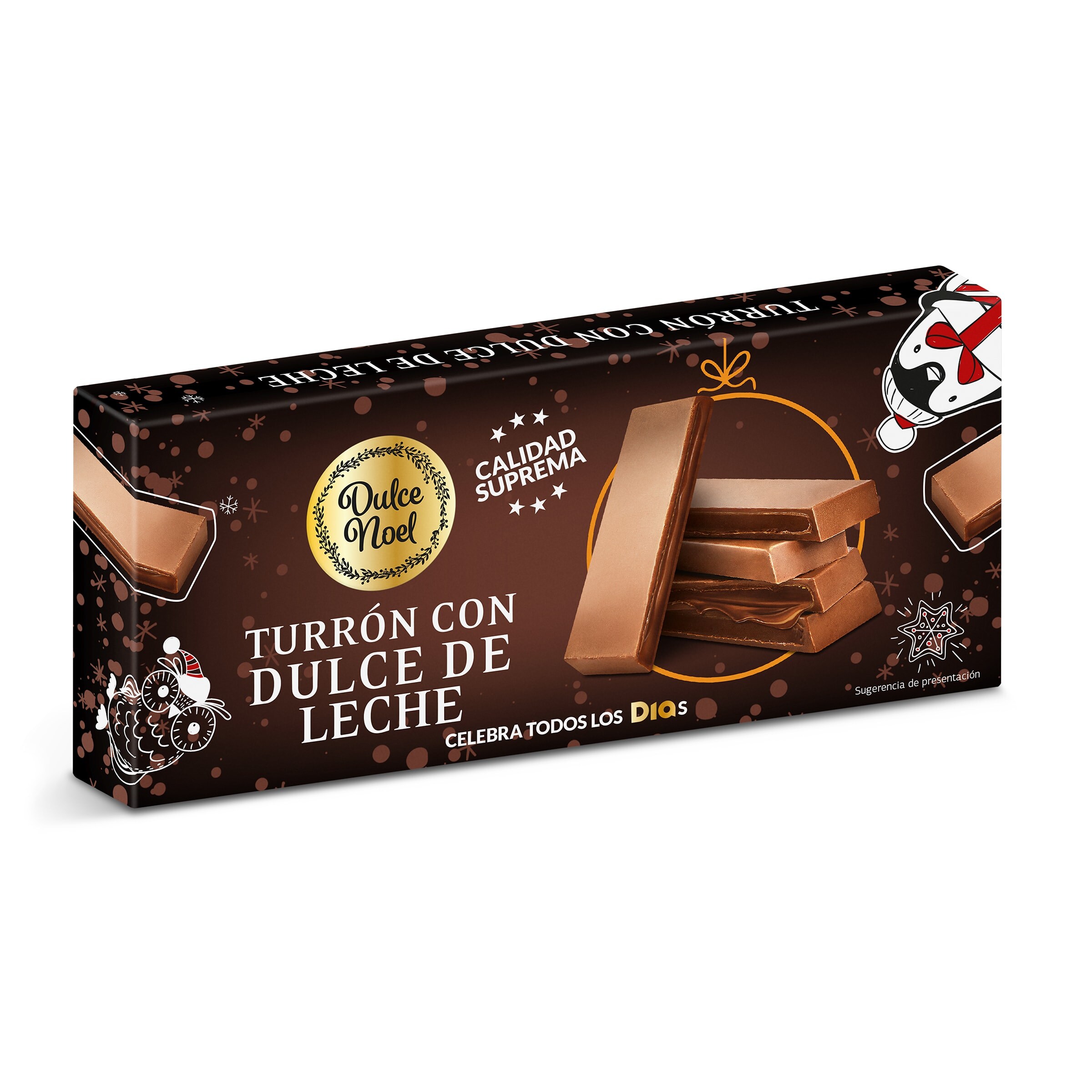 DIA DULCE NOEL turrón con dulce de leche estuche 150 gr