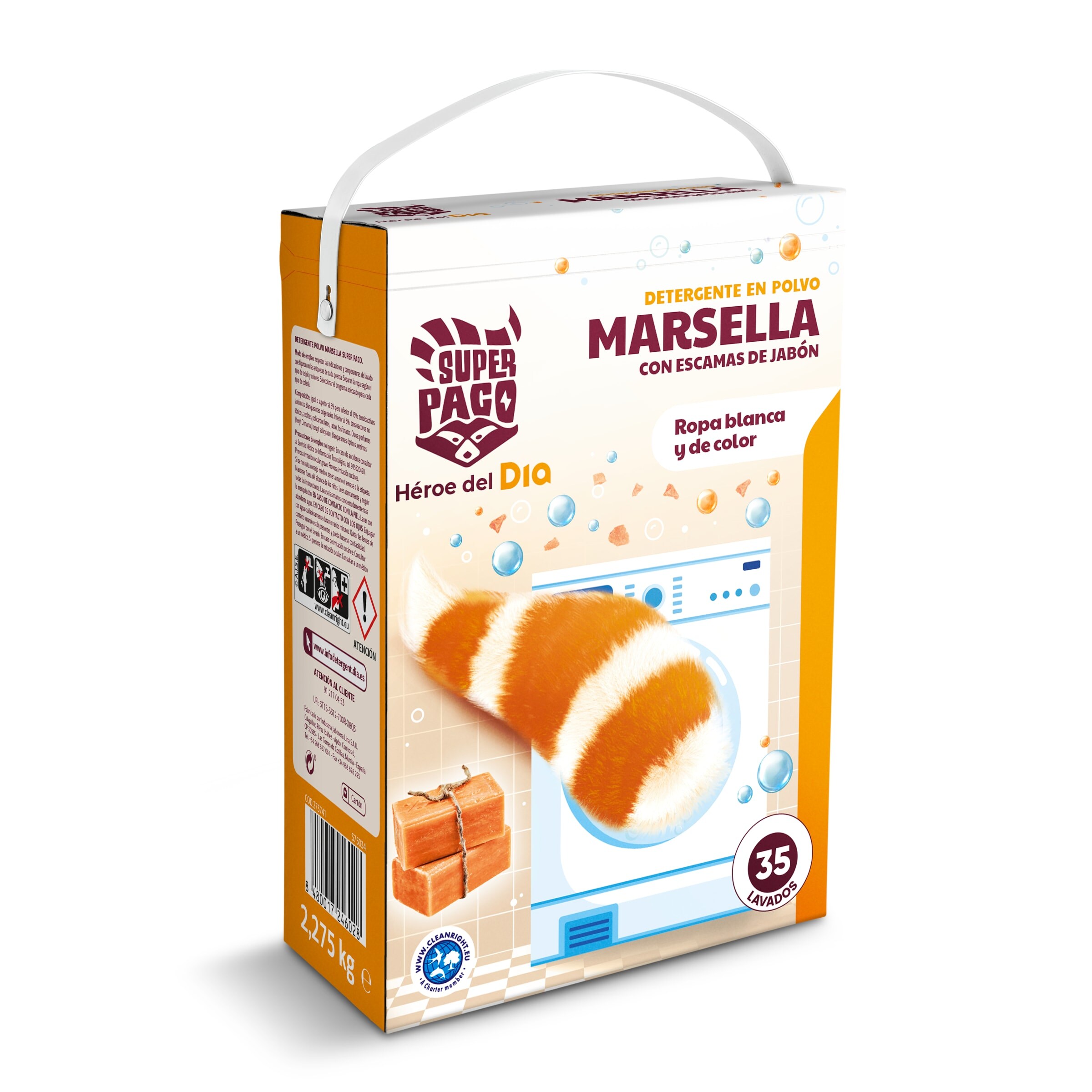 DIA SUPER PACO detergente máquina polvo marsella maleta 35 cacitos