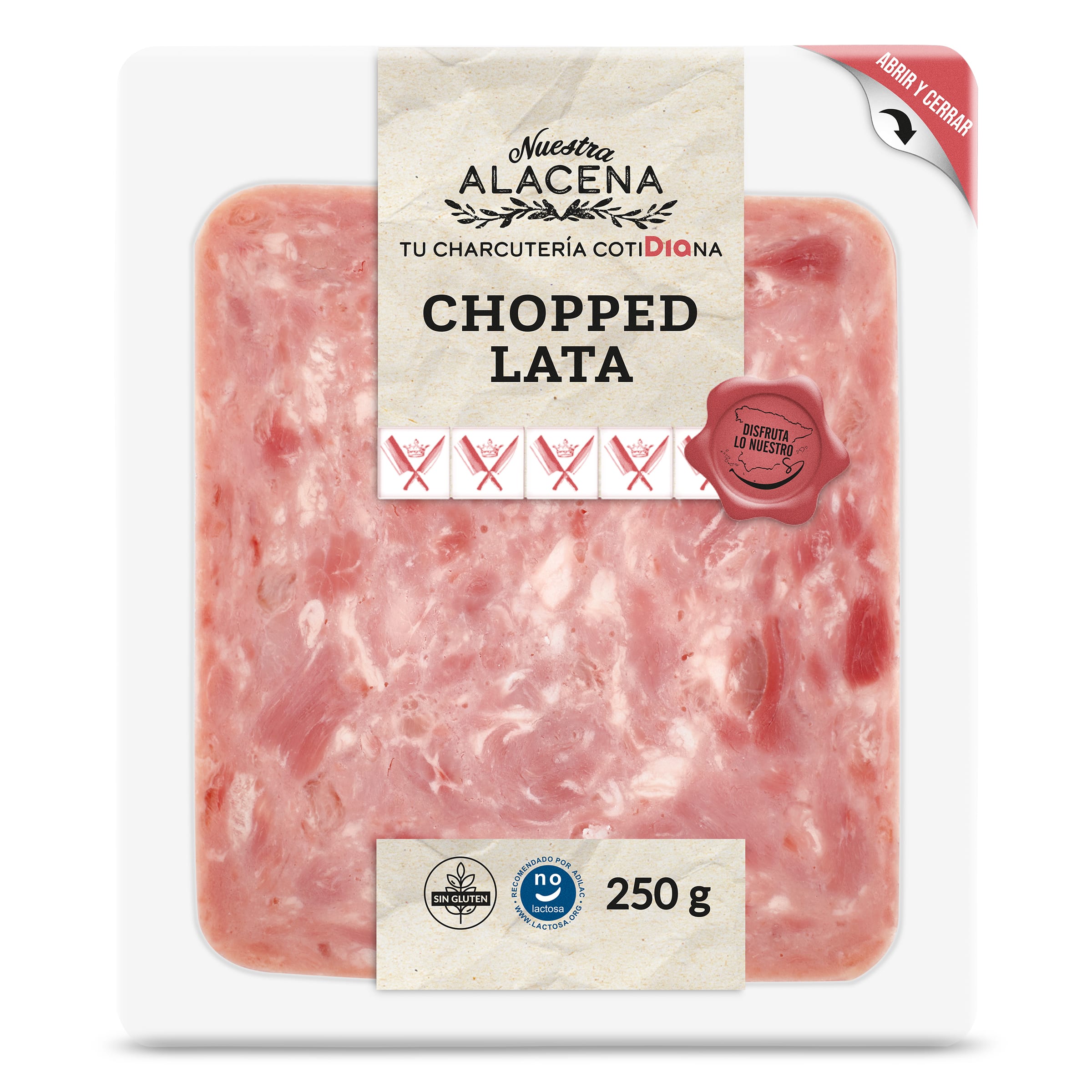 DIA NUESTRA ALACENA chopped lata en lonchas envase 250 gr