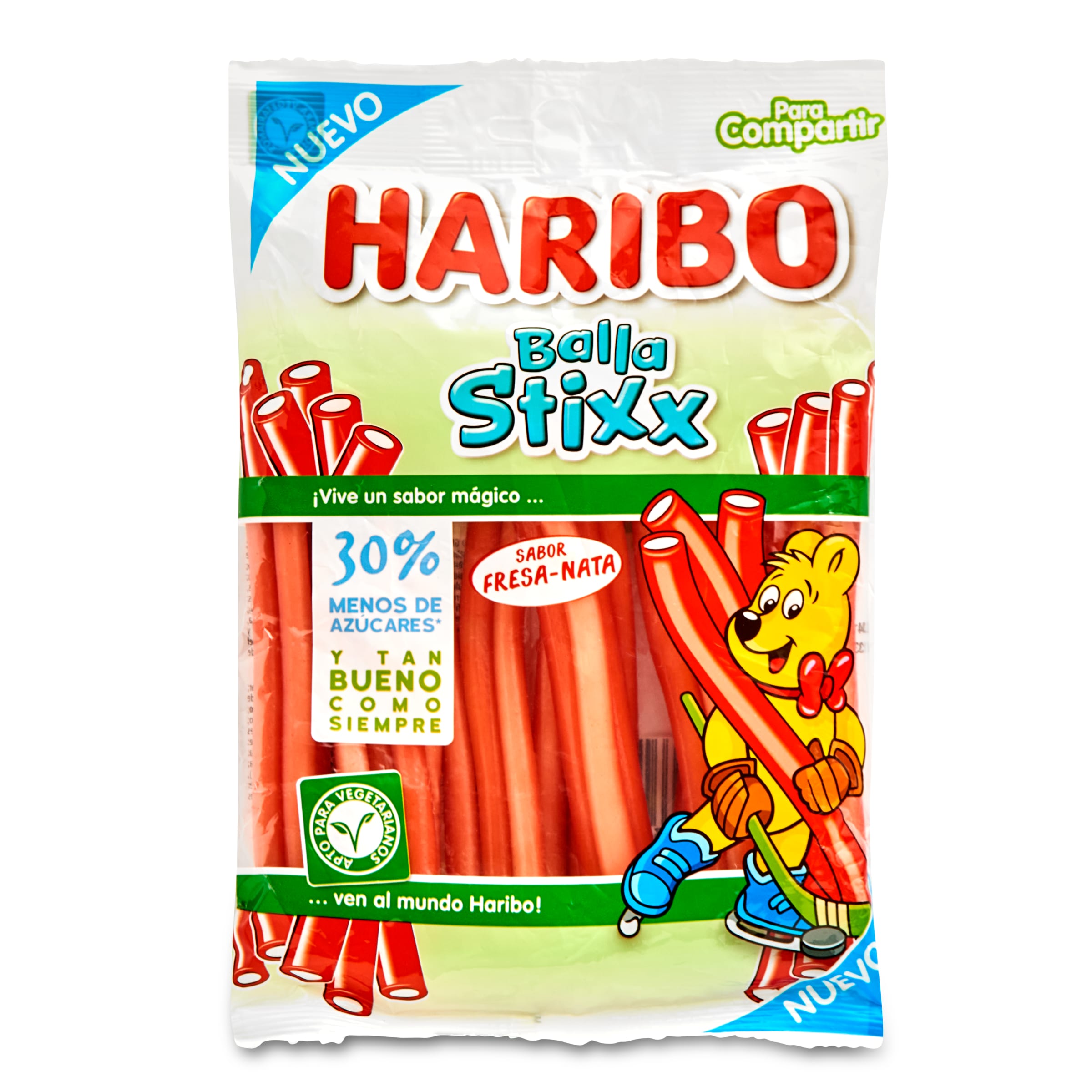 HARIBO balla stixx fresa veggie bolsa 160 gr