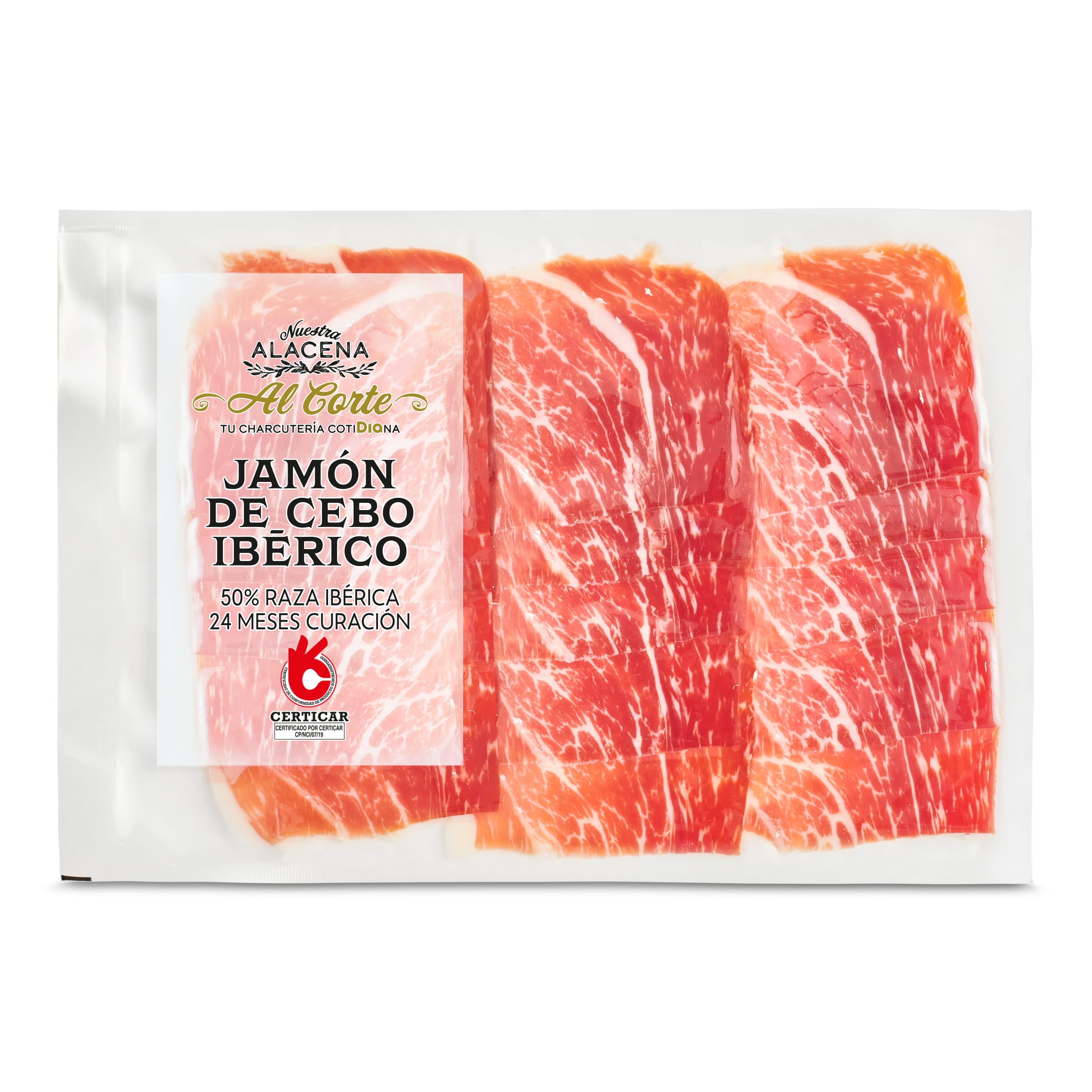 DIA NUESTRA ALACENA jamón de cebo ibérico 50% envase 90 gr