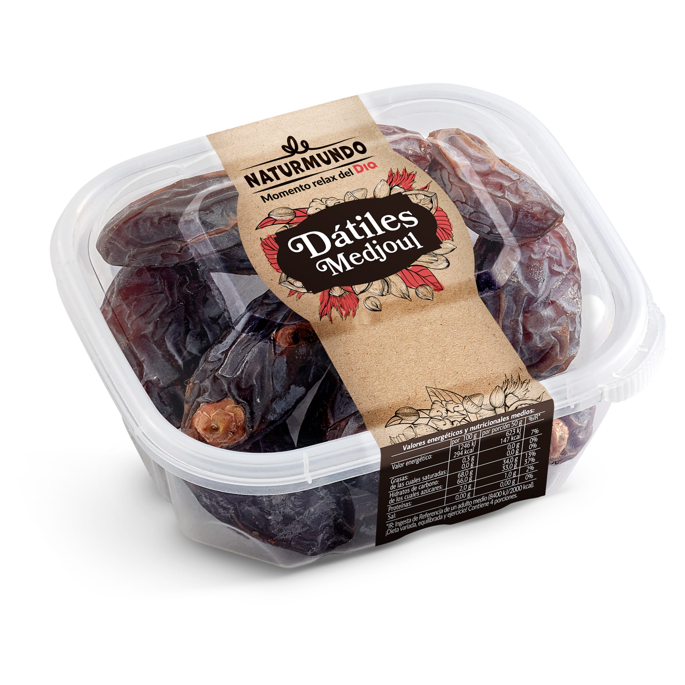 DIA NATURMUNDO dátiles Medjoul tarrina 200 gr