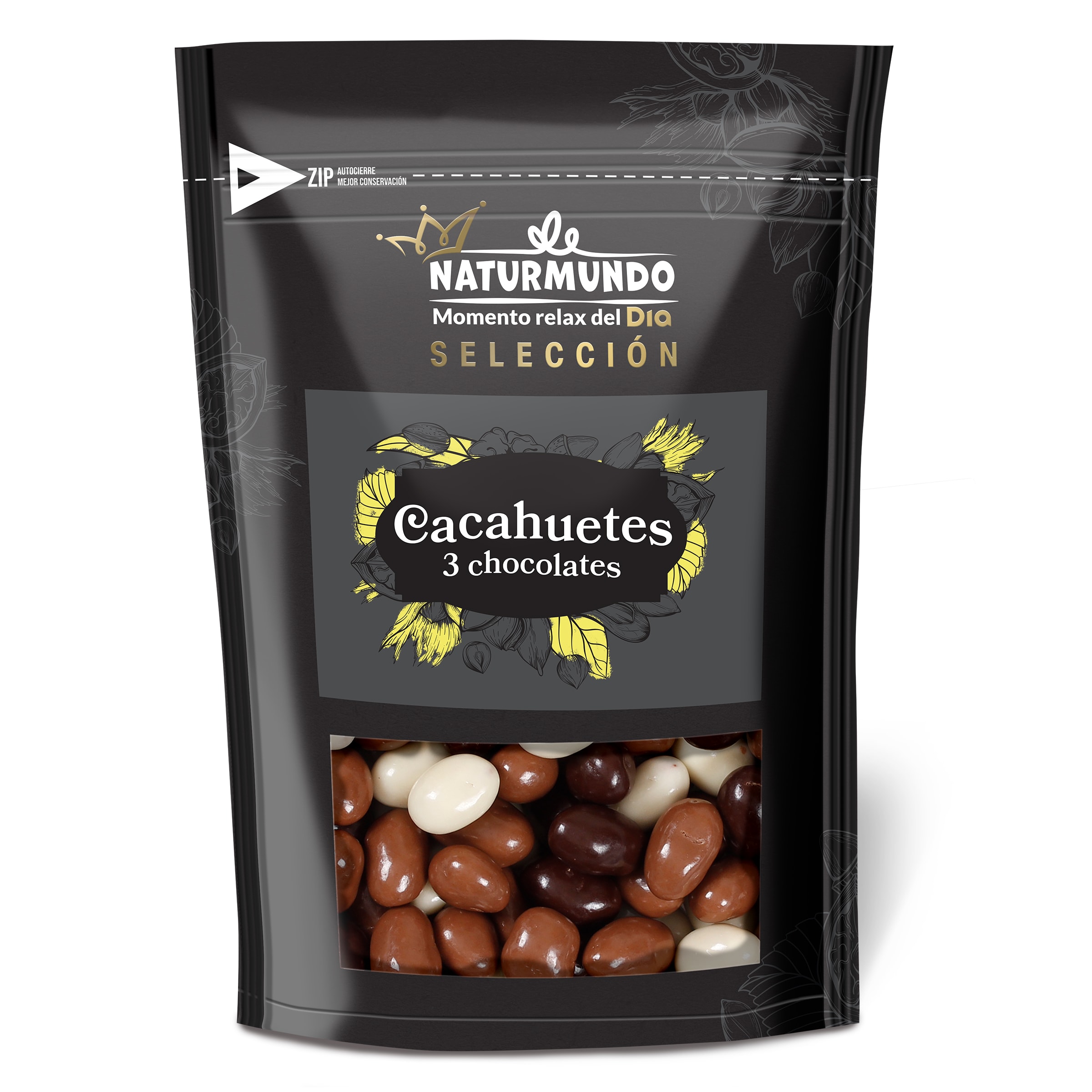 DIA NATURMUNDO cacahuetes 3 chocolates tarrina 200 gr