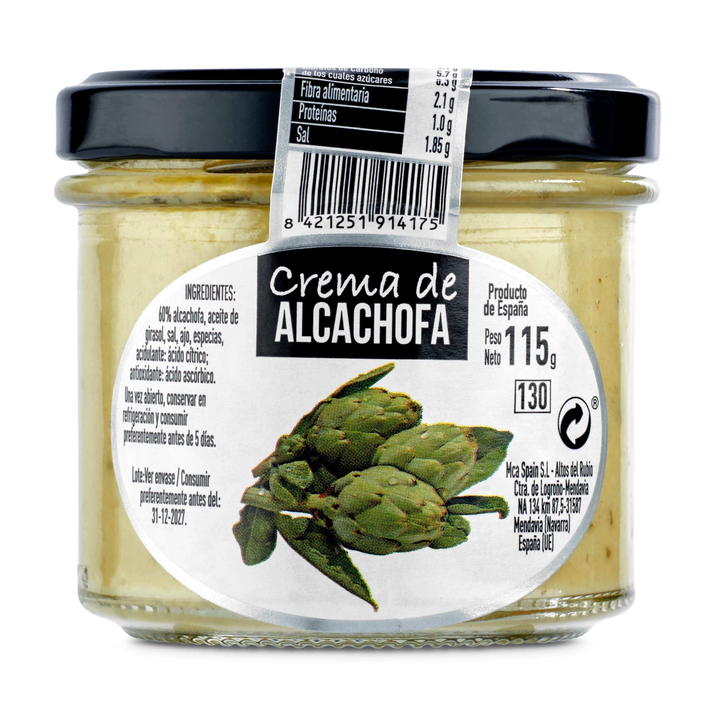 Crema de alcachofa ALTA COCINA   FRASCO 110 GR