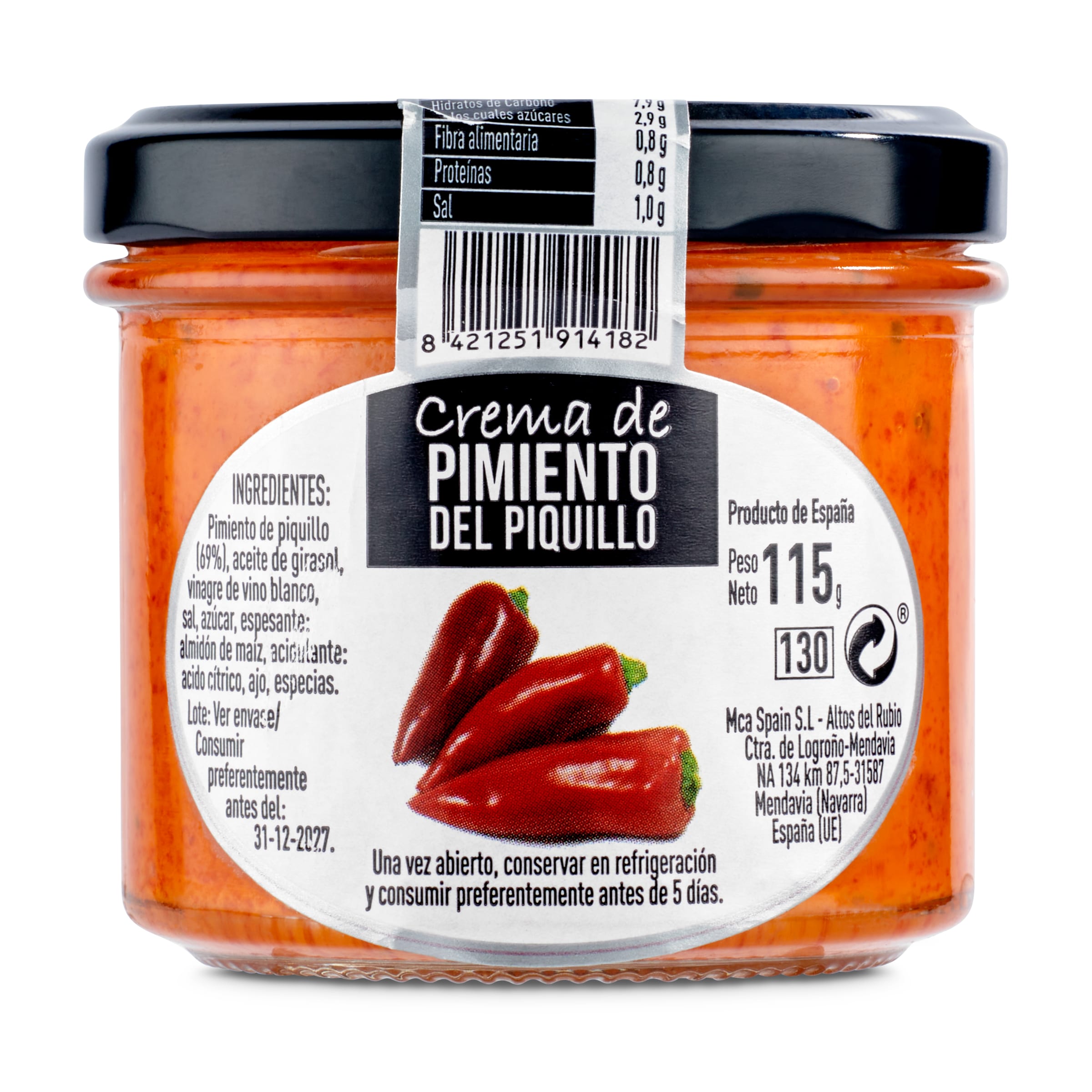 Crema de pimiento del piquillo ALTA COCINA   FRASCO 110 GR