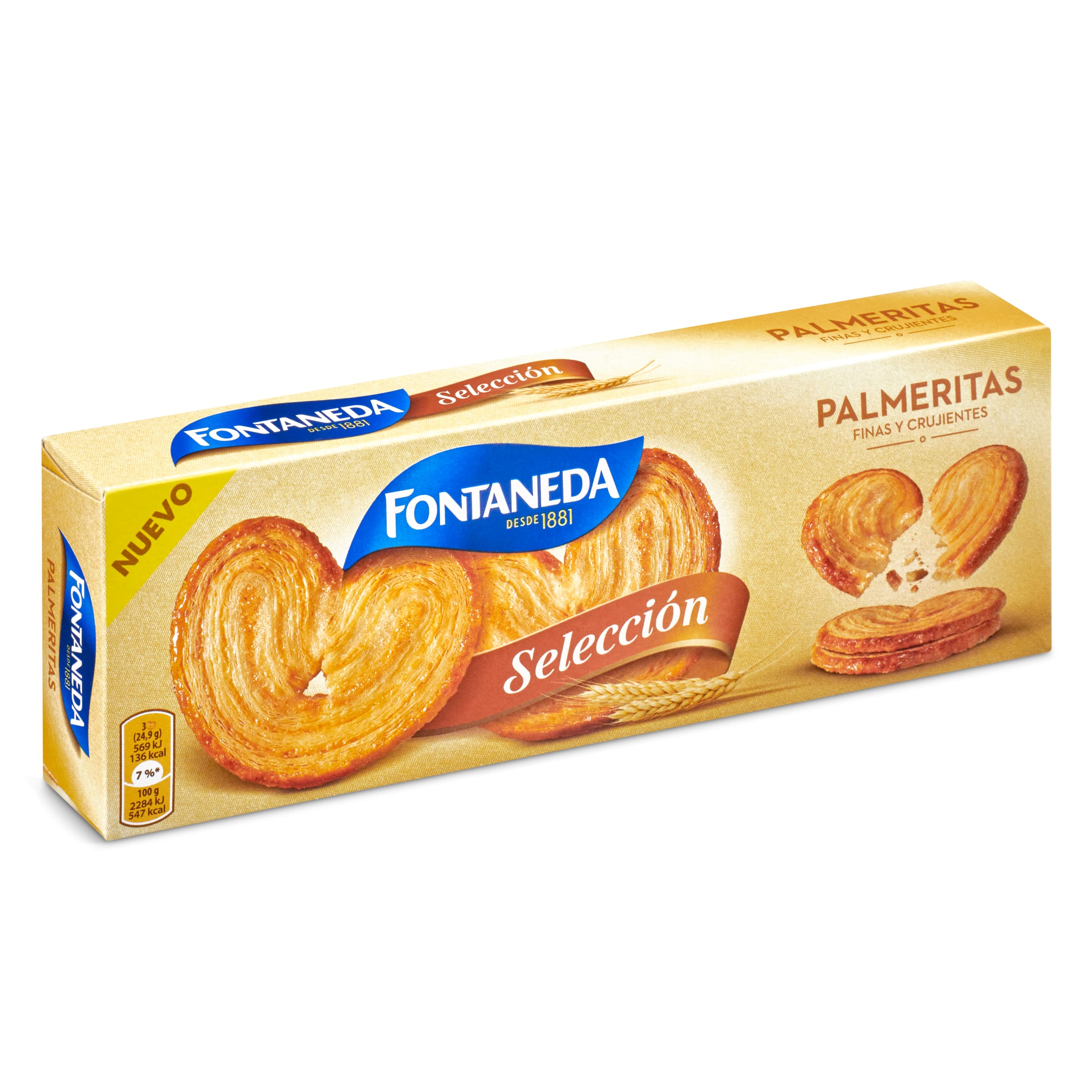 FONTANEDA palmeritas finas y crujientes selección paquete 100 gr