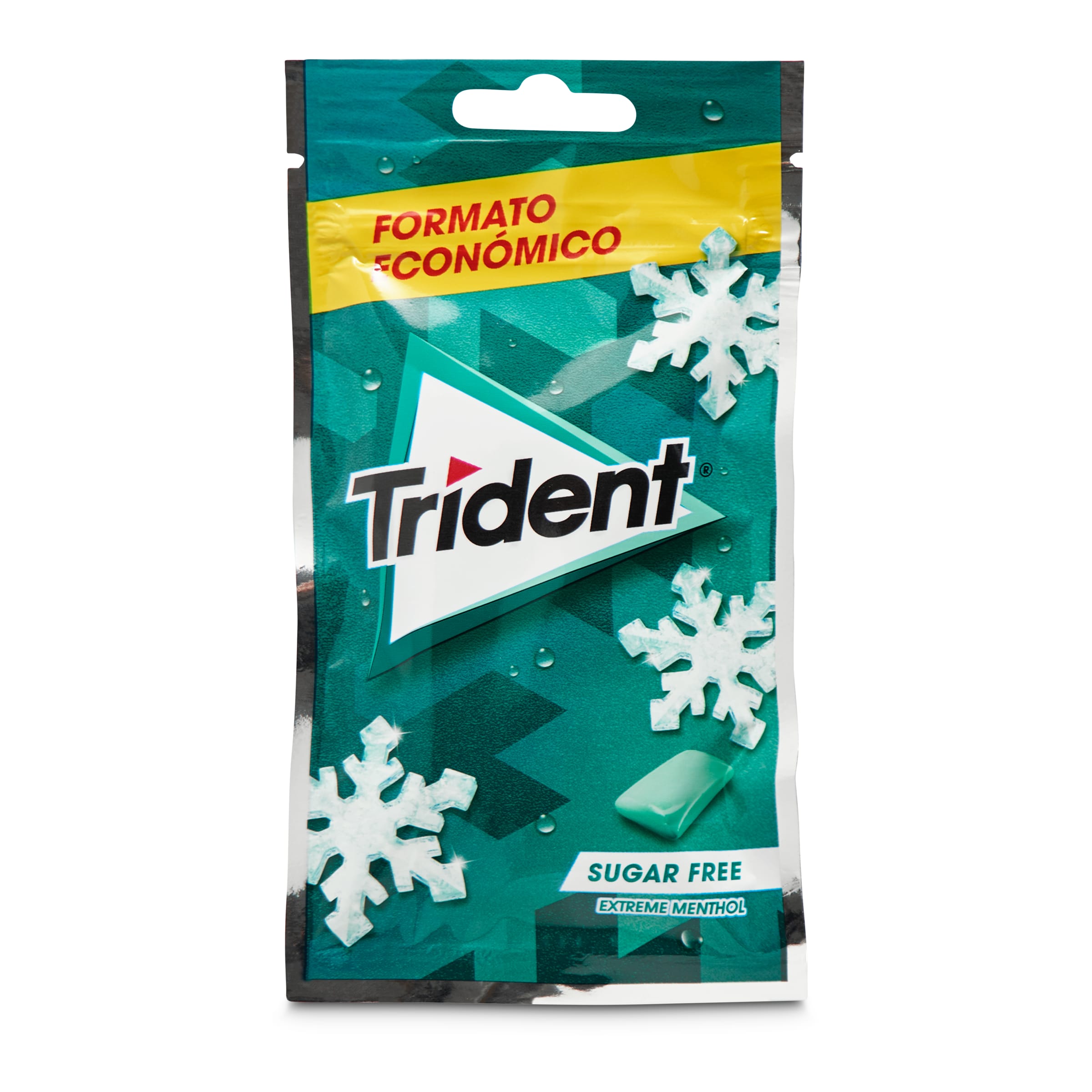 TRIDENT chicle grageas sabor menta bolsa 44 gr