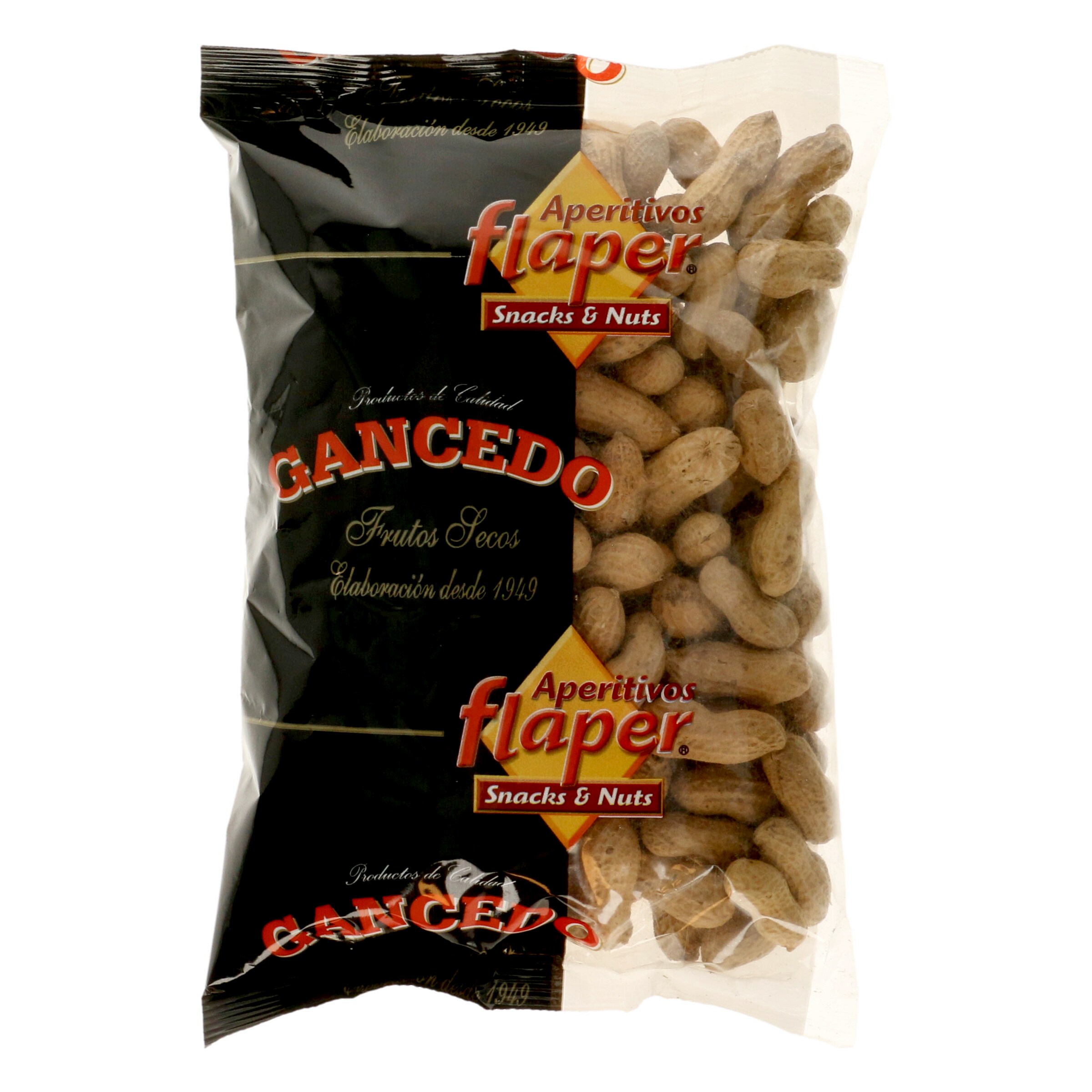 GANCEDO cacahuete con cáscara sin sal bolsa 400 gr