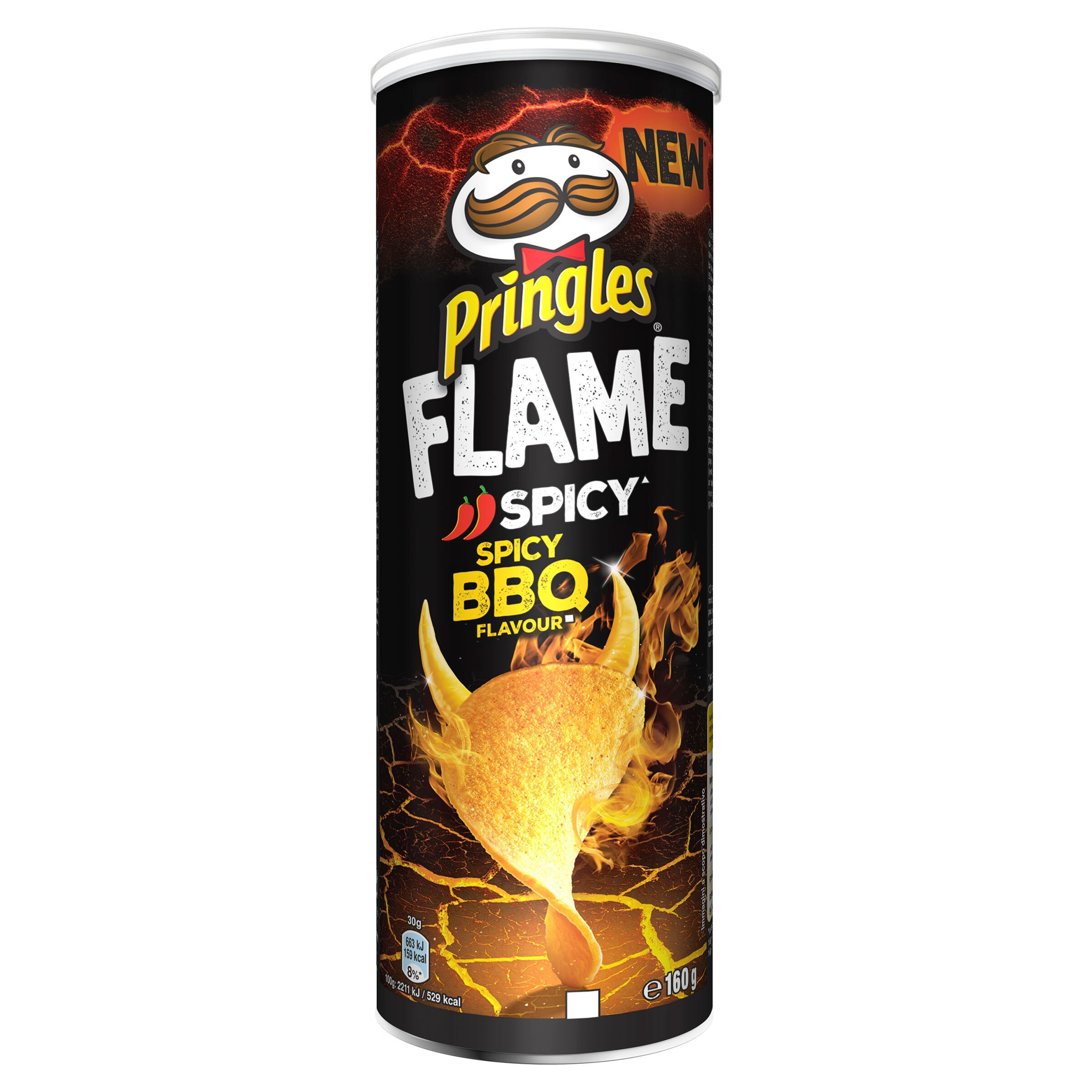 PRINGLES patatas fritas flame spicy bbq tubo 160 gr