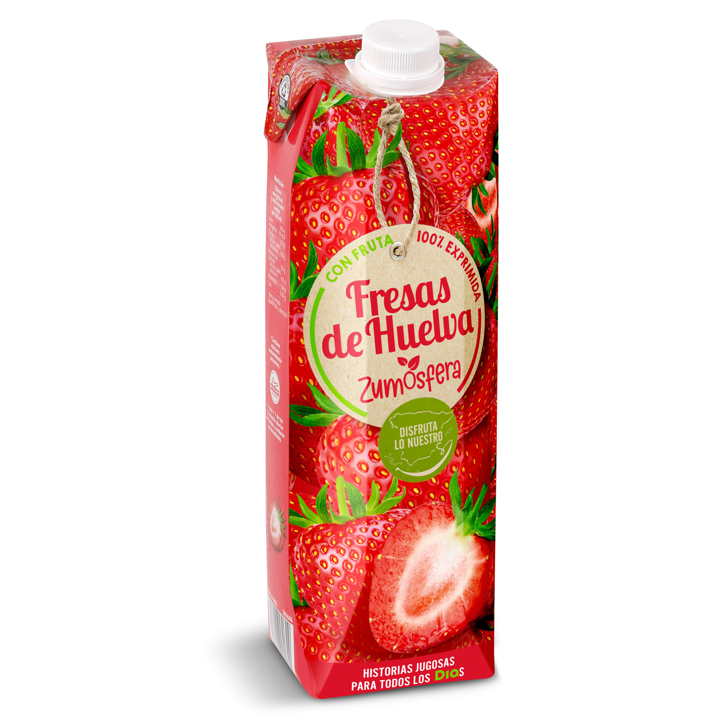 DIA ZUMOSFERA zumo de fresas 100% envase 1 lt