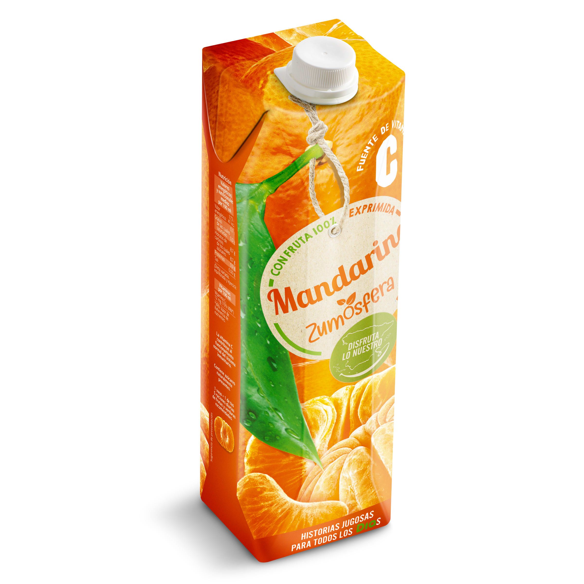 DIA ZUMOSFERA zumo de mandarina 100% envase 1 lt