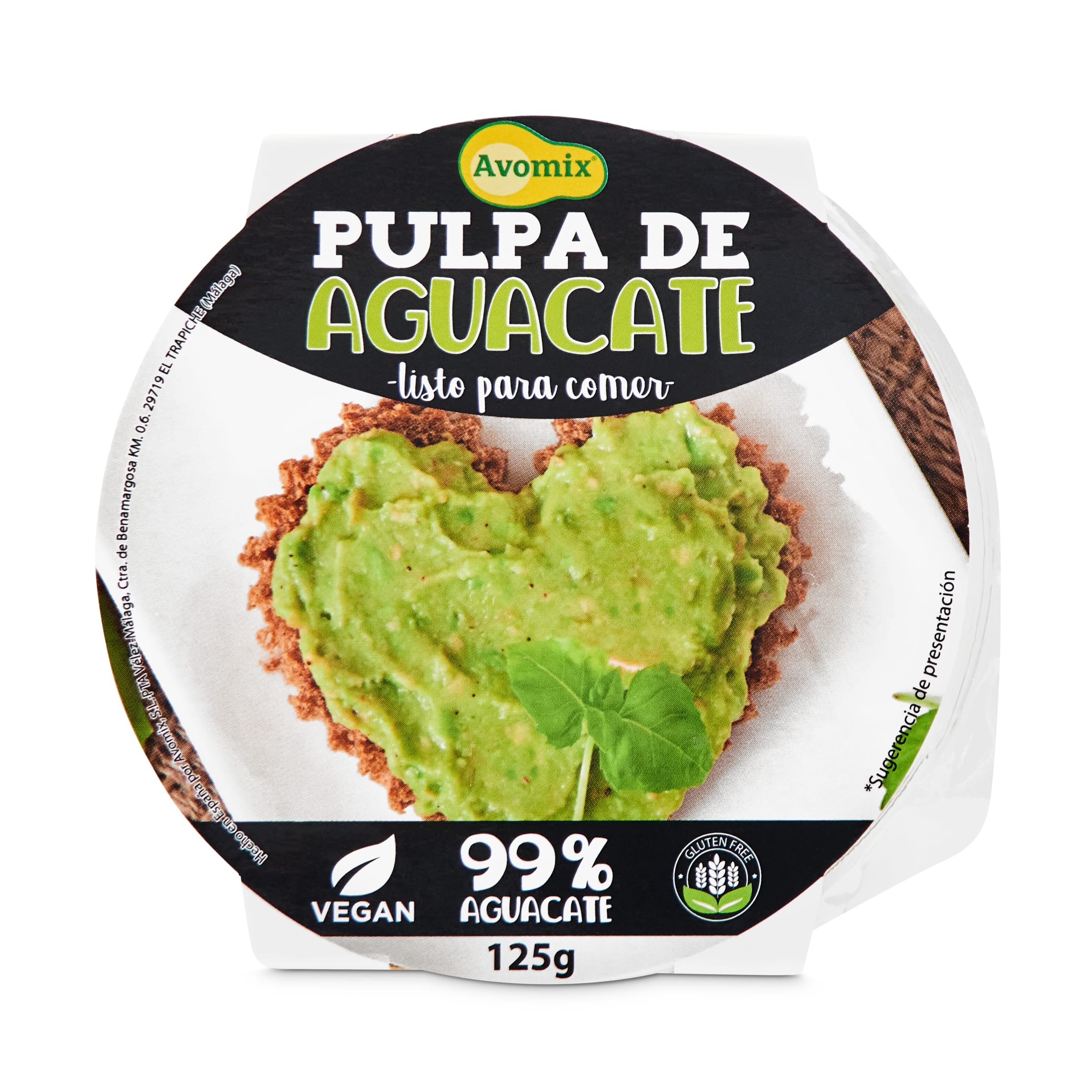 Pulpa de aguacate tarrina 125 gr