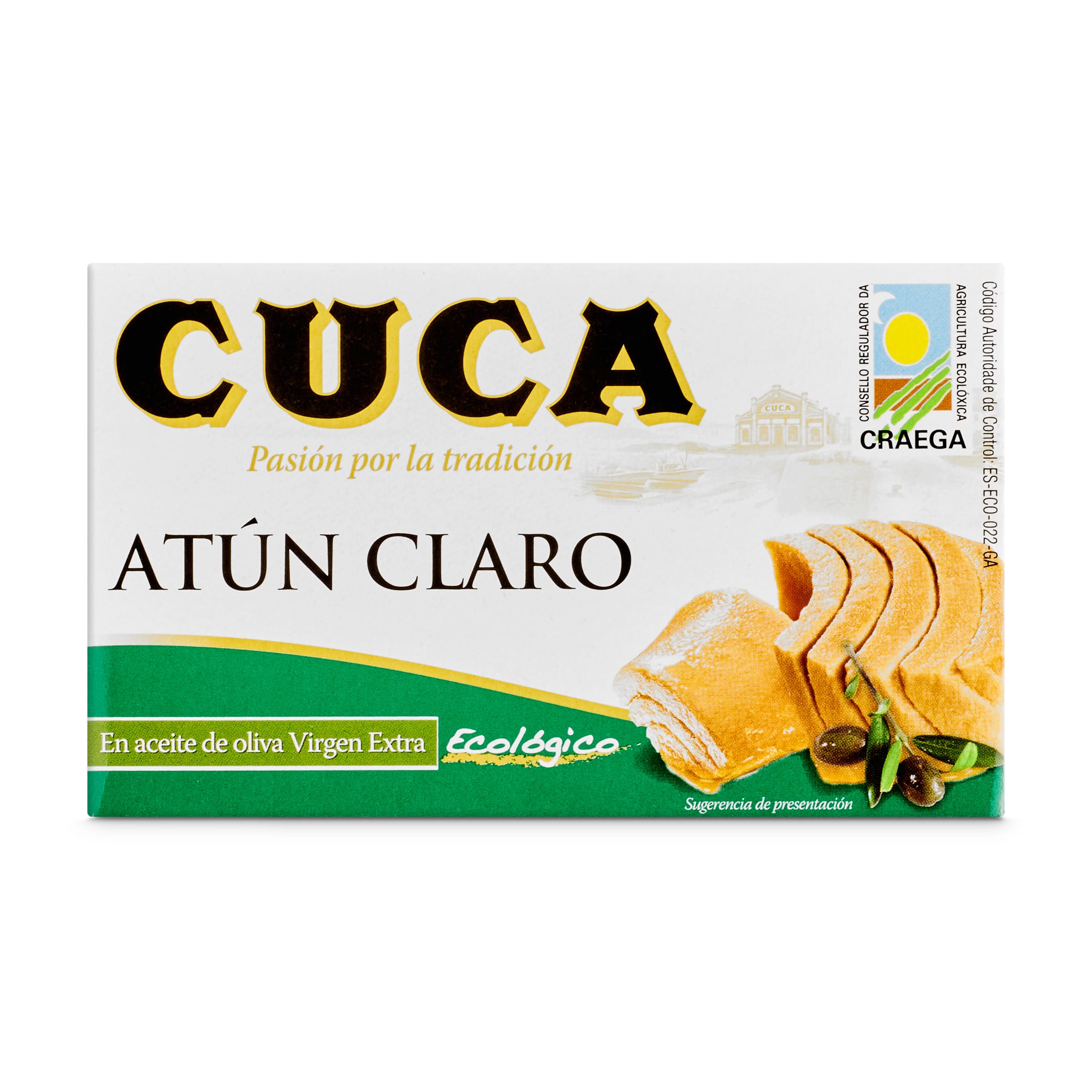 CUCA atún claro en aceite de oliva virgen extra ecológico lata 82 gr
