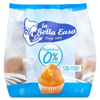 Magdalenas 0% azúcares La bella easo bolsa 232 g-0 Magdalenas 0% azúcares La bella easo bolsa 232 g-0