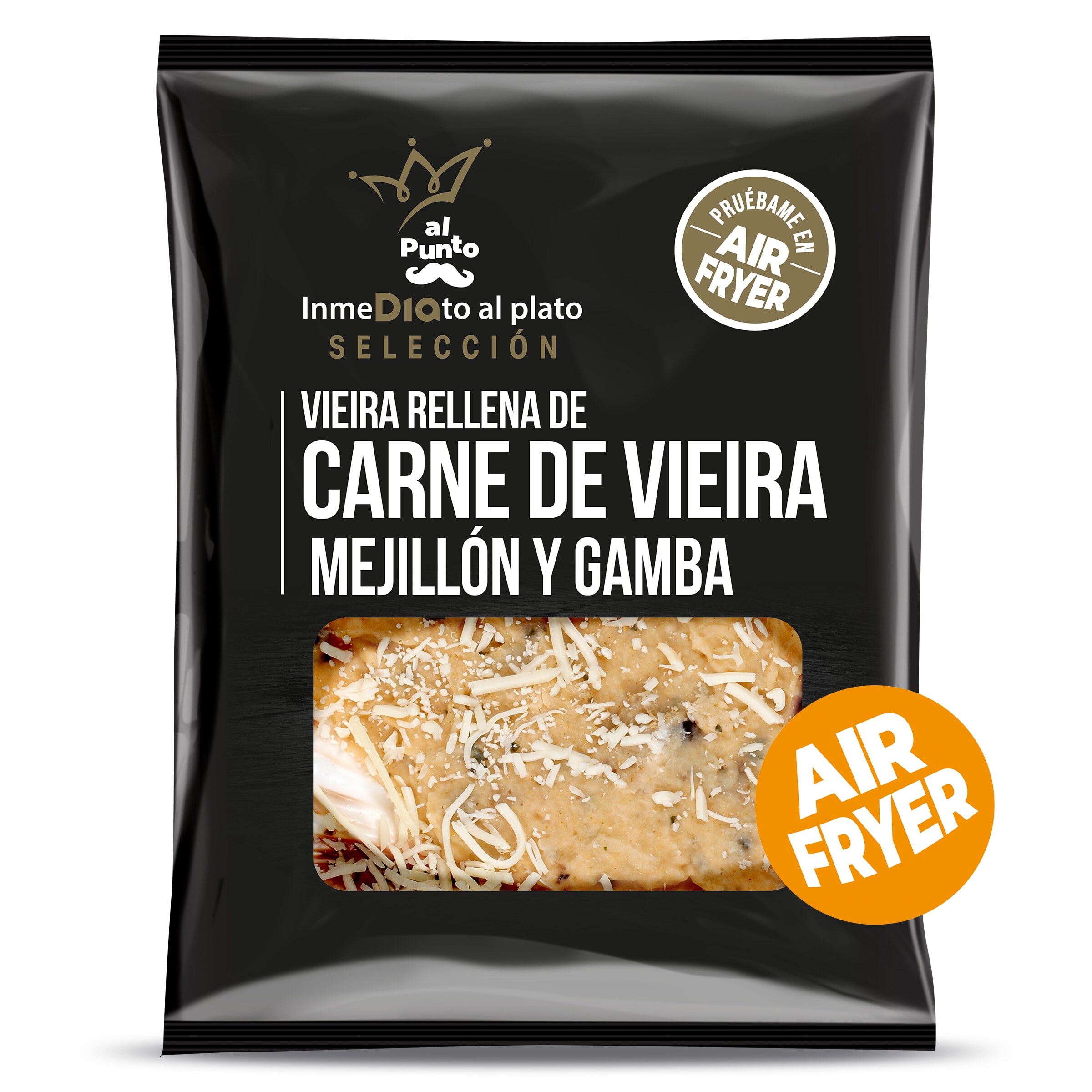 DIA AL PUNTO vieira rellena de carne de vieira, mejillón y gambas bolsa 110 gr