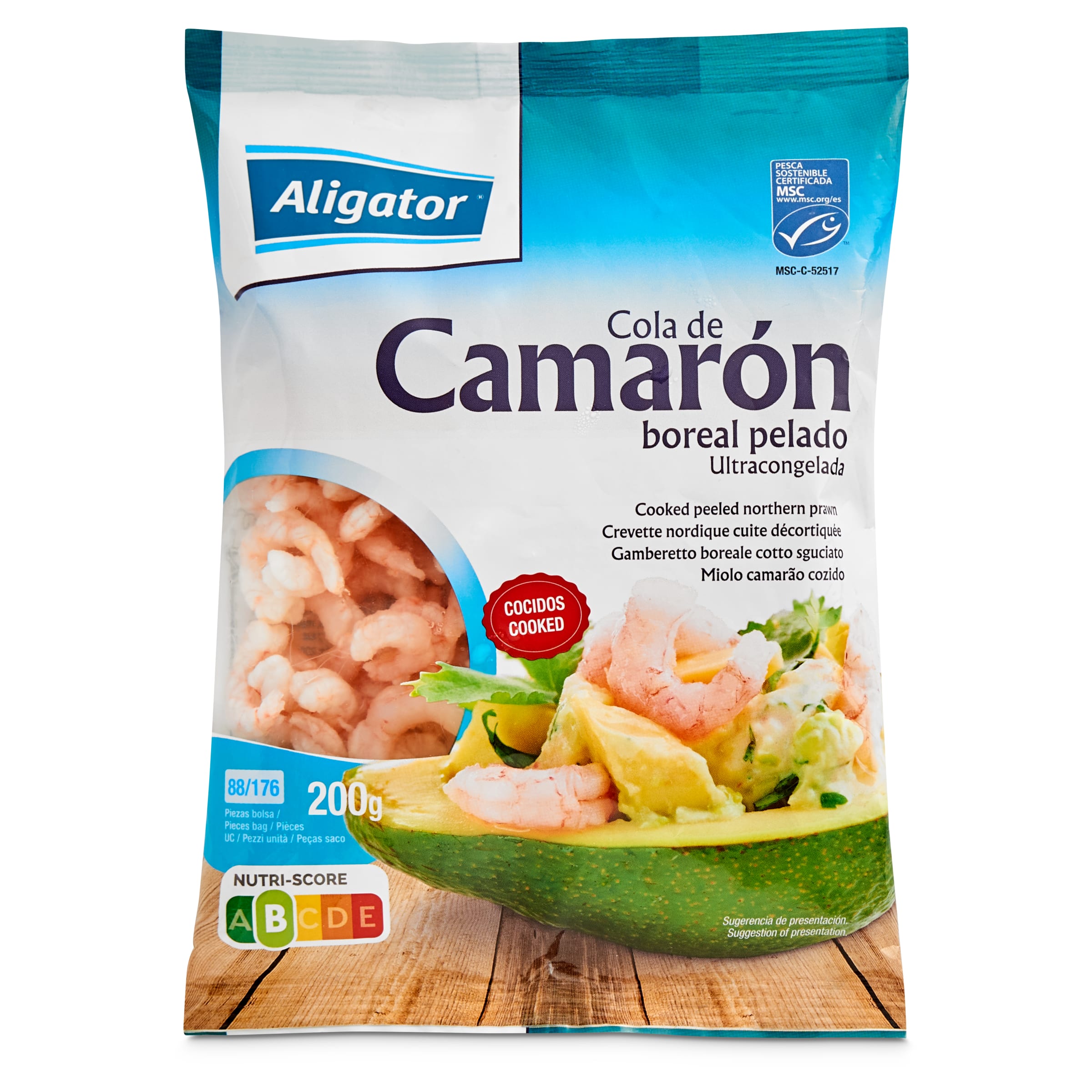ALIGATOR cola de camarón cocido bolsa 200 gr