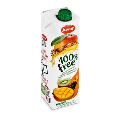 Bebida de zumo de frutas tropicales 100% free Juver brik 1 l-0 Bebida de zumo de frutas tropicales 100% free Juver brik 1 l-0