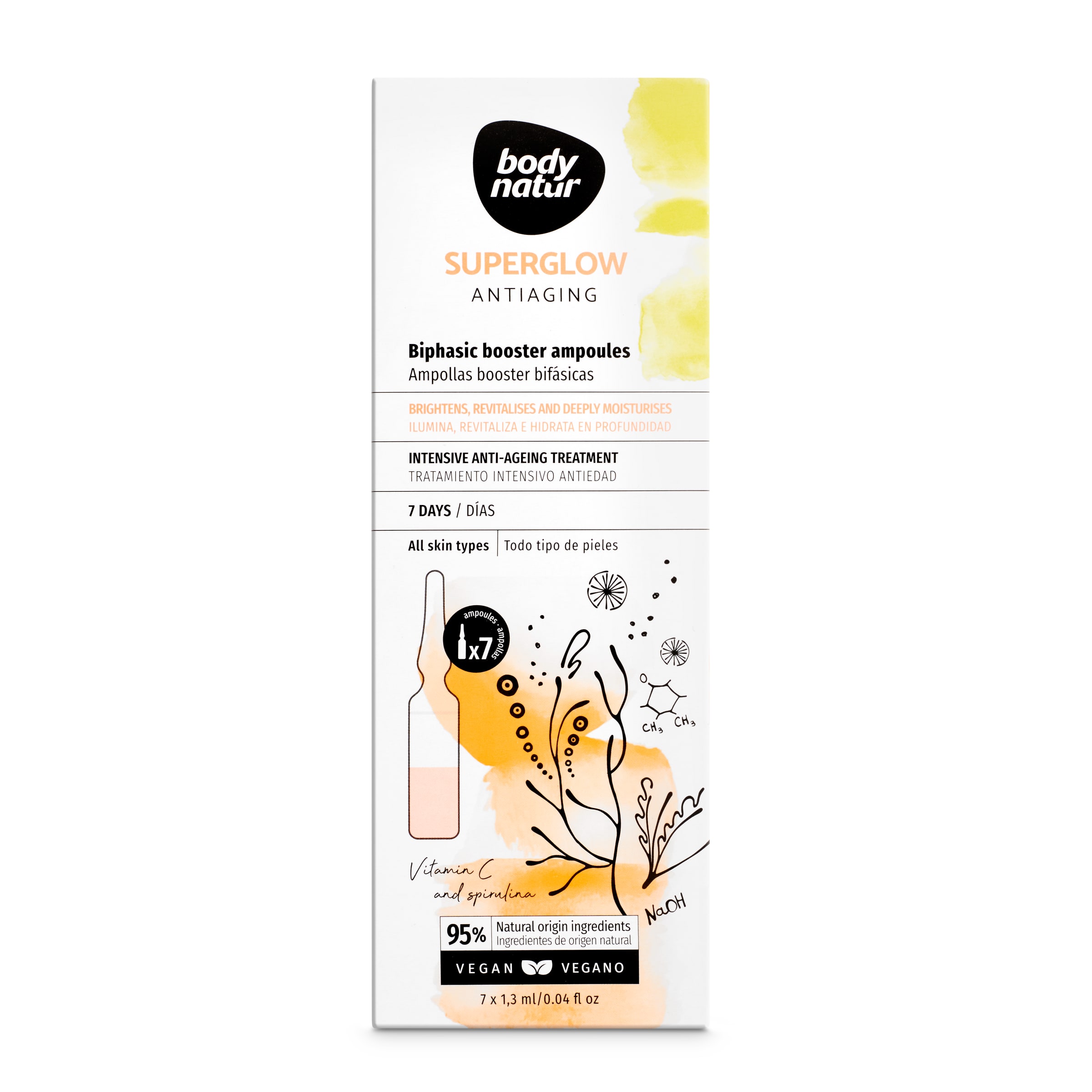 BODY NATUR ampolla bifásica antiedad caja 7 uds