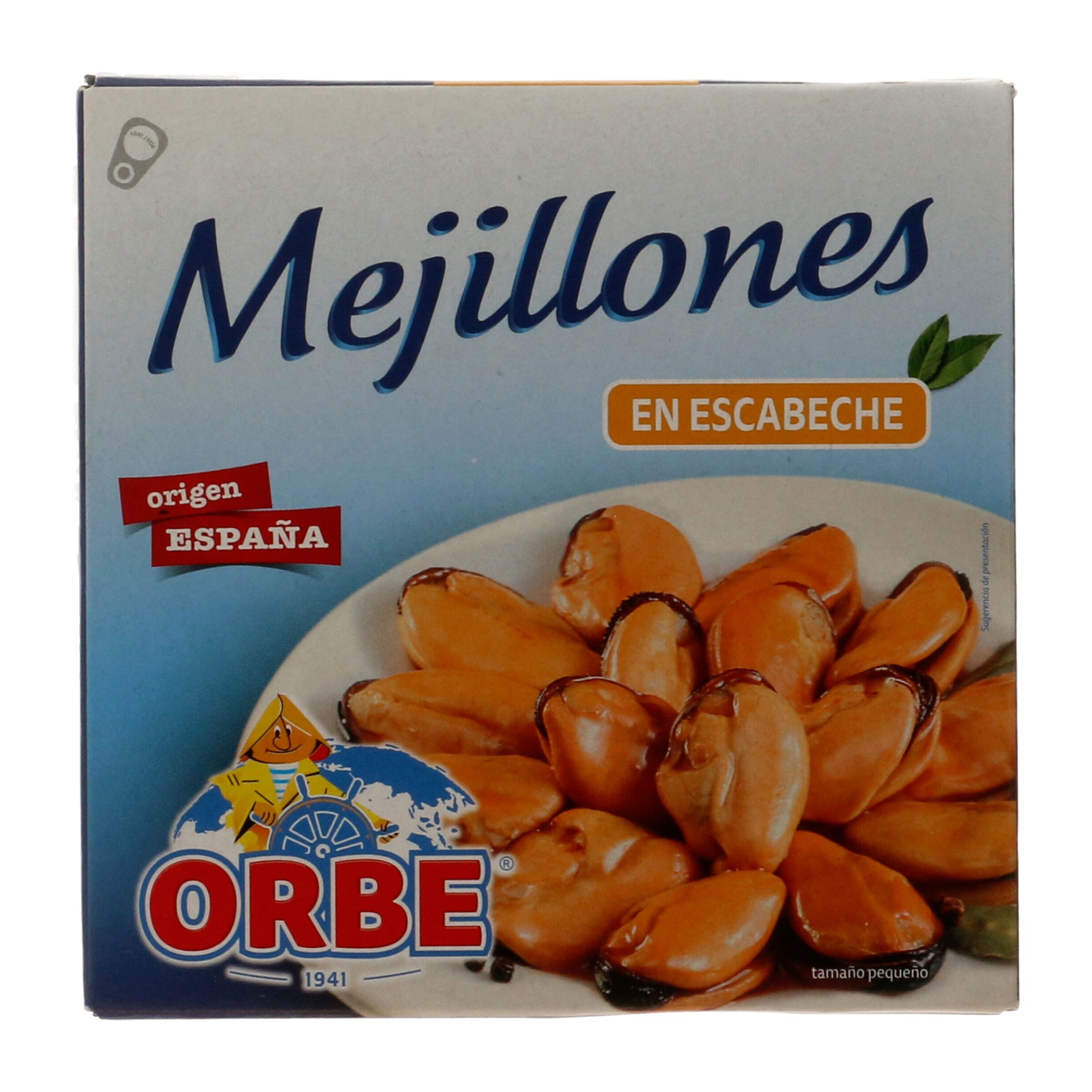 ORBE mejillones en escabeche 20/30 piezas lata 69 gr